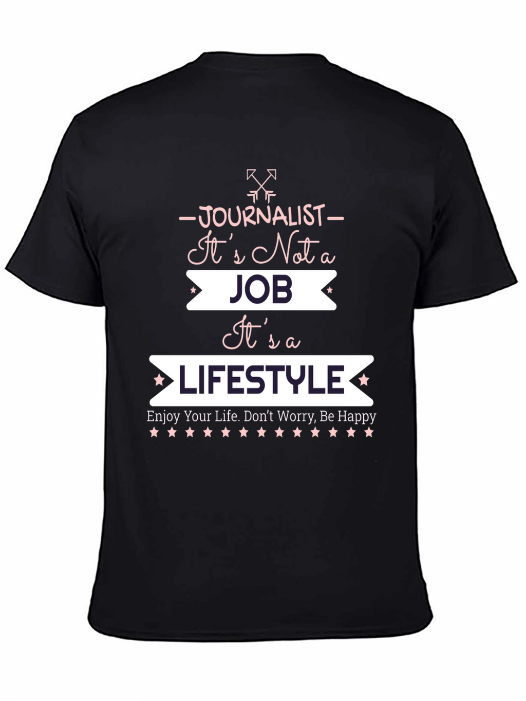 Journalist Lifestyle Graphic T-Shirt - Black