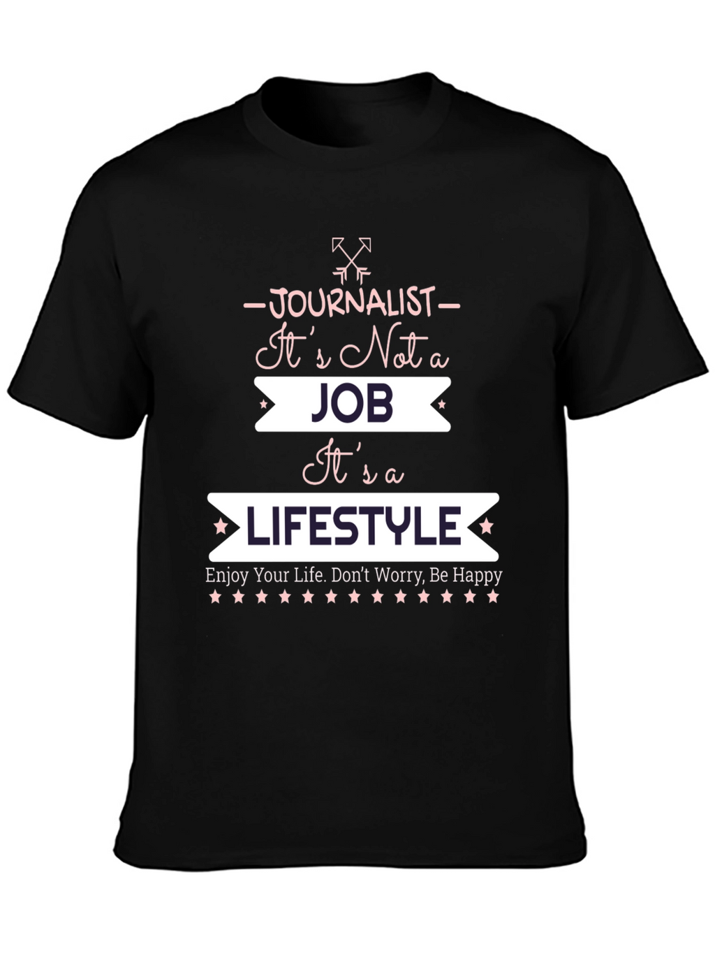 Journalist Lifestyle Graphic T-Shirt - Black