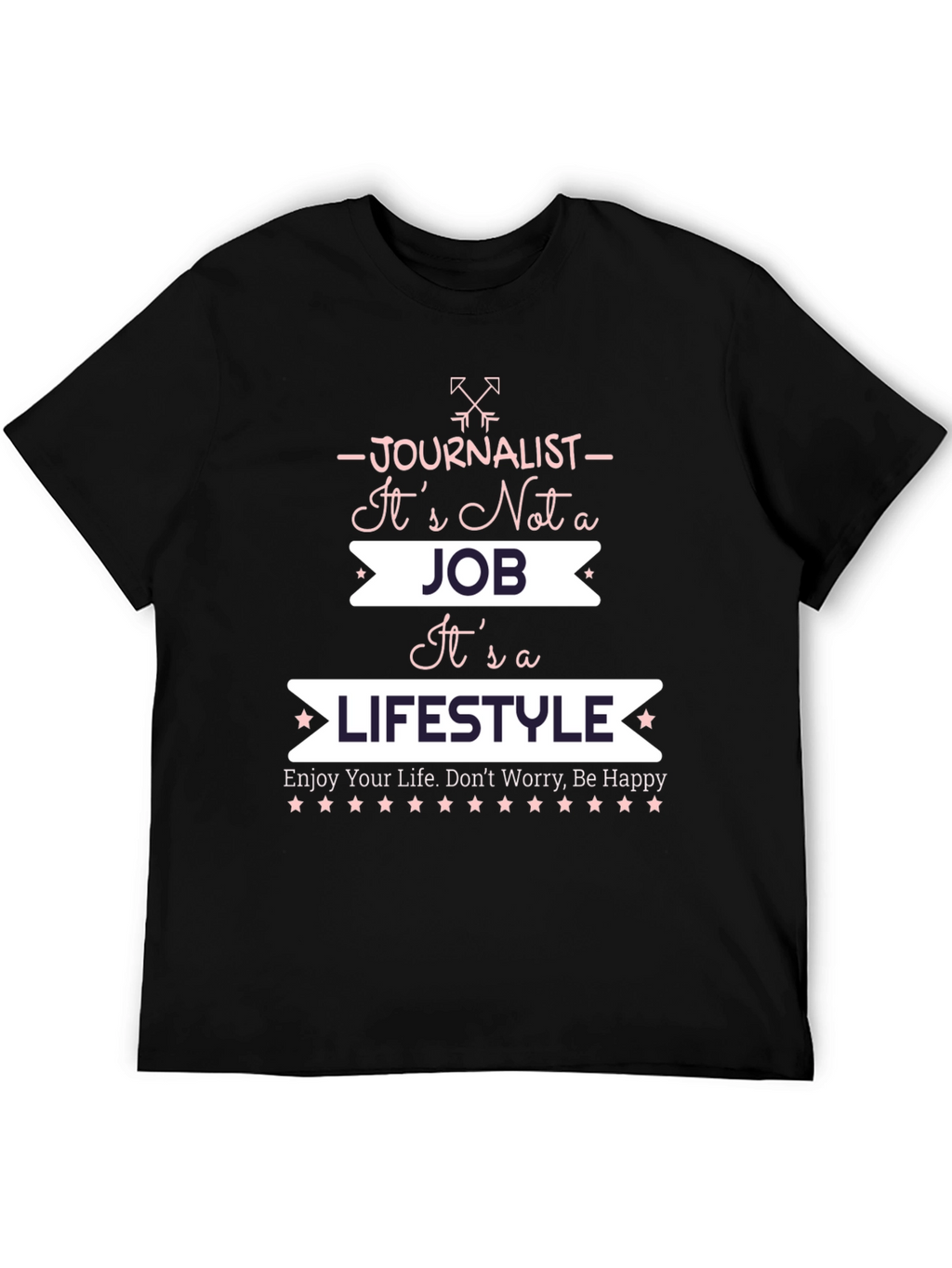 Journalist Lifestyle Graphic T-Shirt - Black