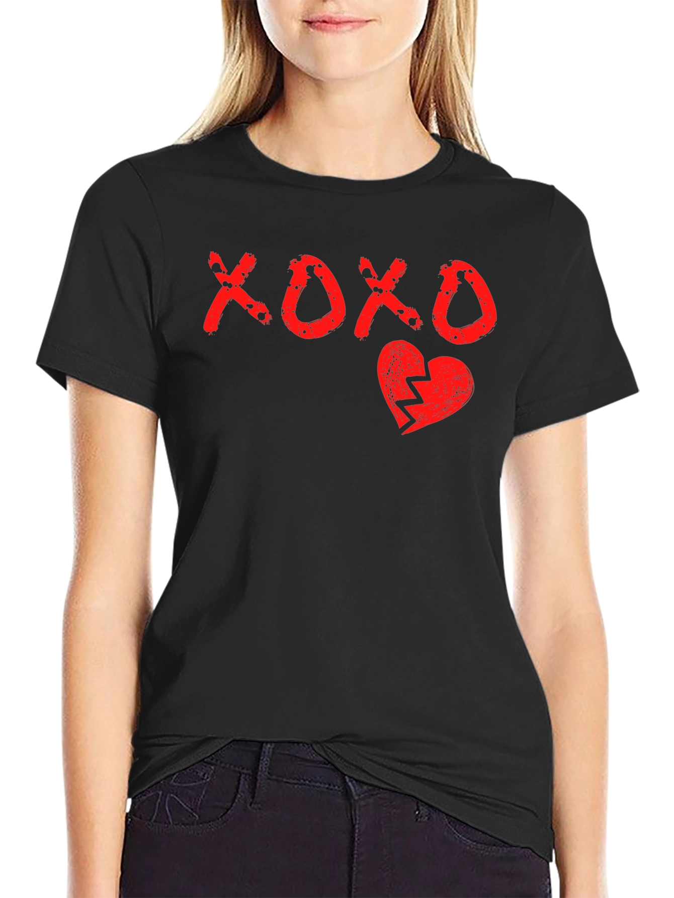 XOXO Broken Heart Graphic Print Tee