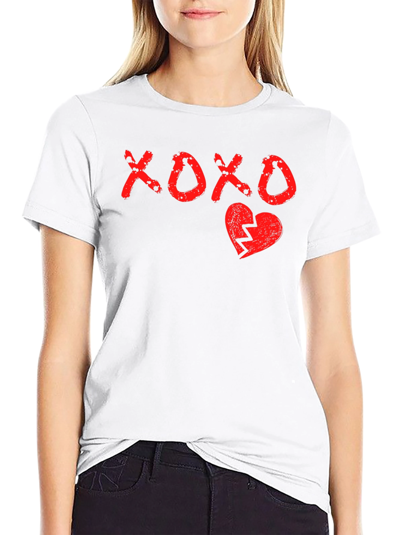 XOXO Broken Heart Graphic Print Tee