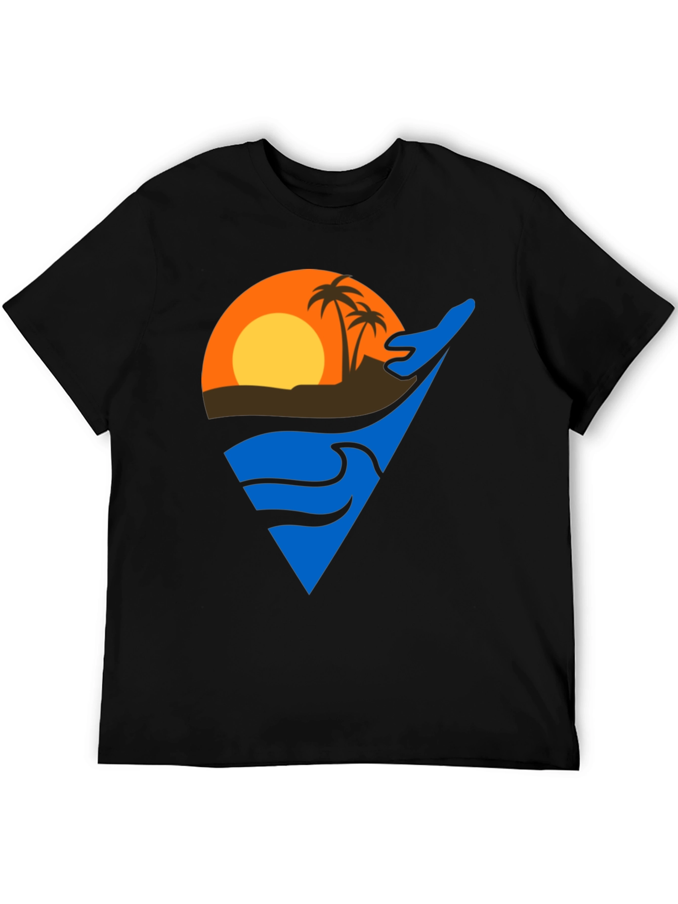 Tropical Sunset Graphic T-Shirt