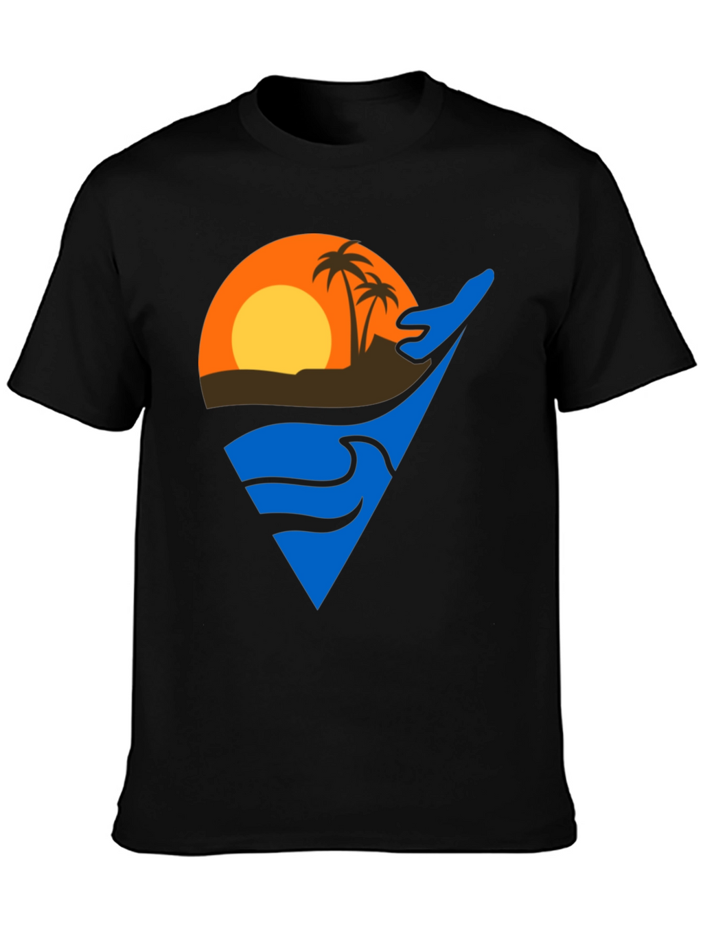 Tropical Sunset Graphic T-Shirt
