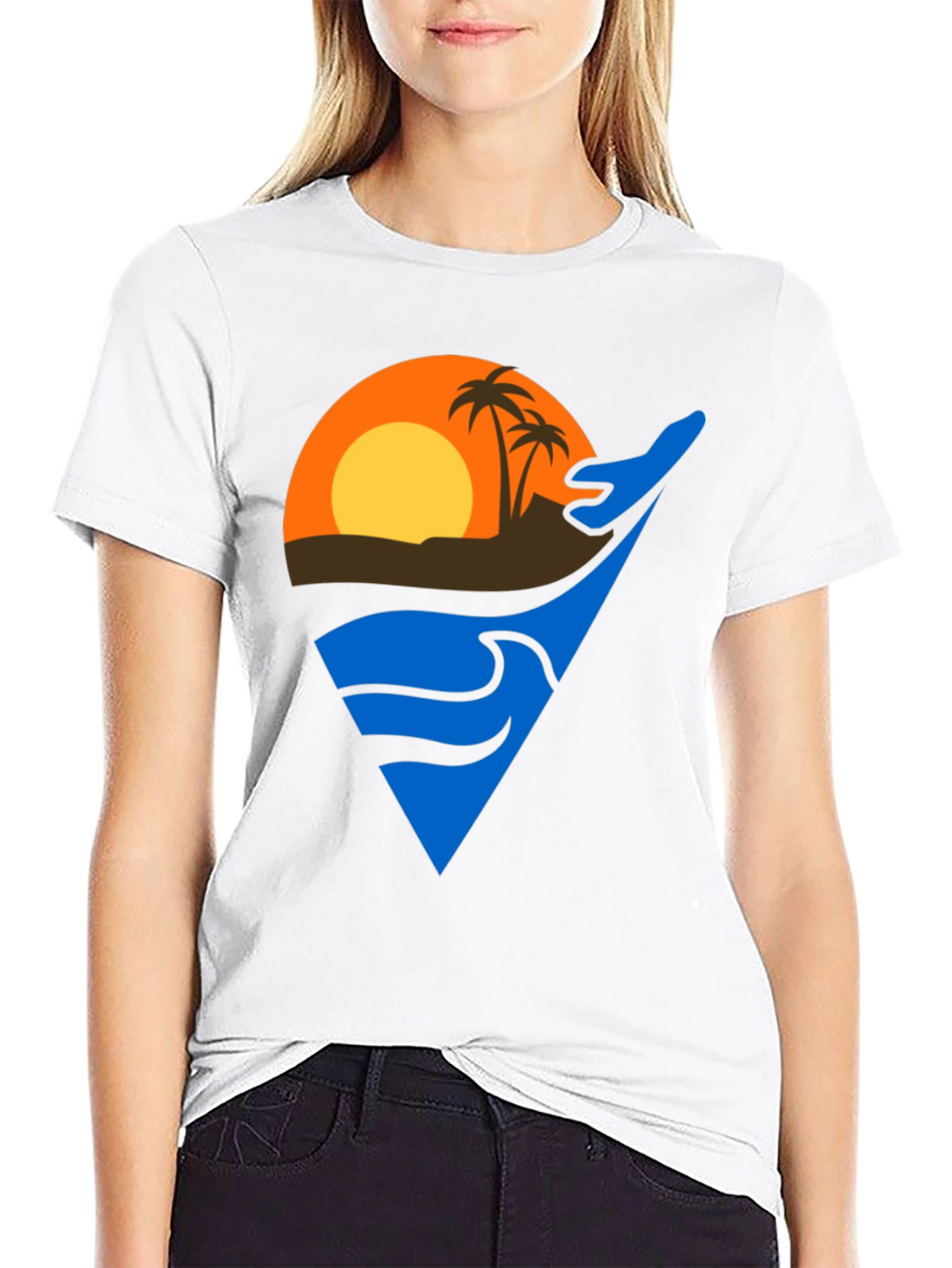 Tropical Sunset Graphic T-Shirt