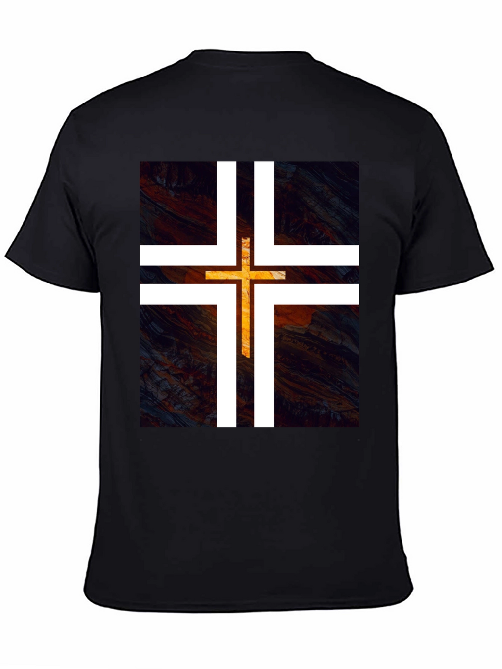 Modern Cross Graphic Tee - Black