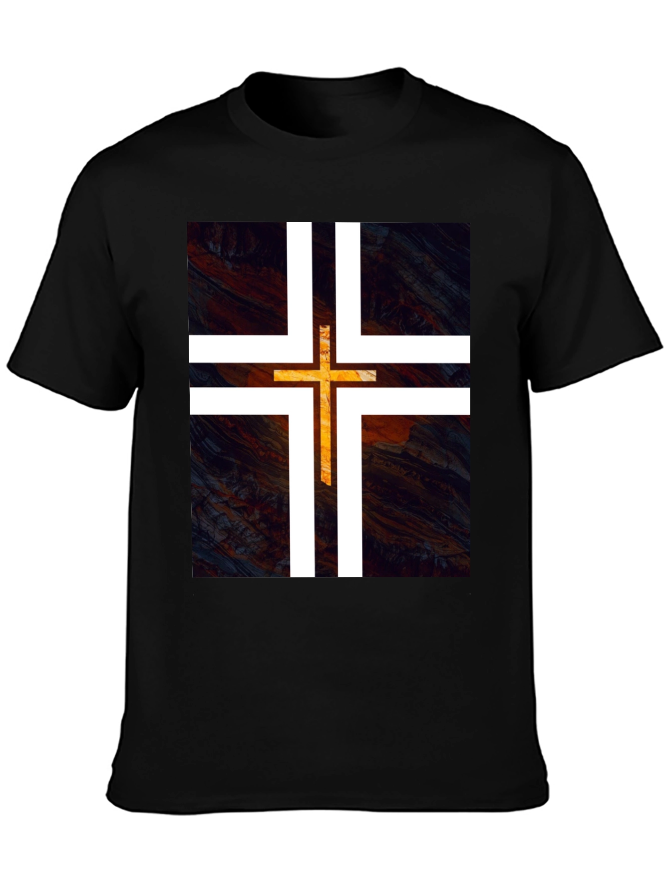 Modern Cross Graphic Tee - Black