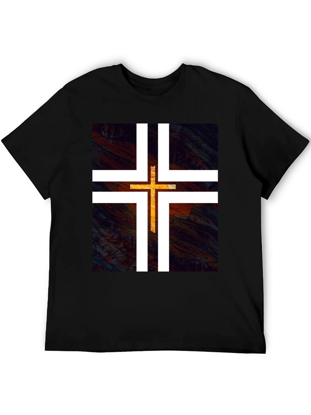 Modern Cross Graphic Tee - Black
