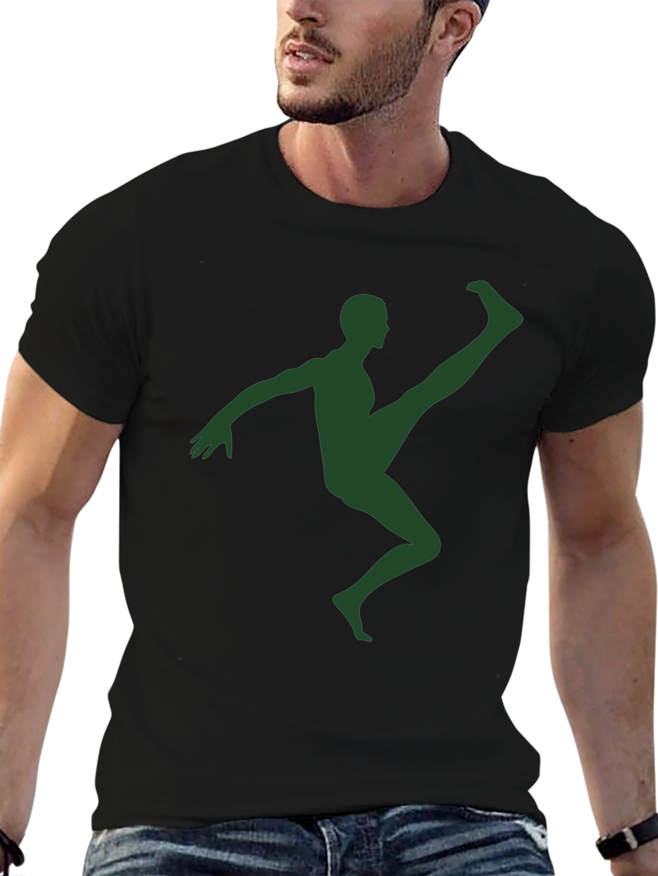 Athlete Silhouette Graphic T-Shirt