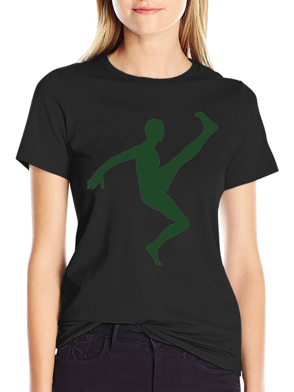 Athlete Silhouette Graphic T-Shirt