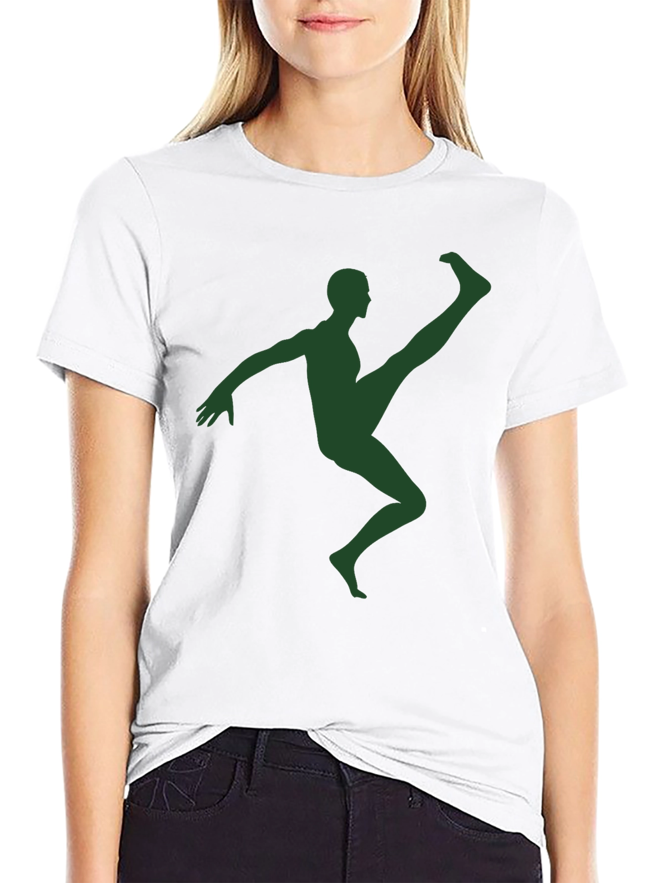 Athlete Silhouette Graphic T-Shirt
