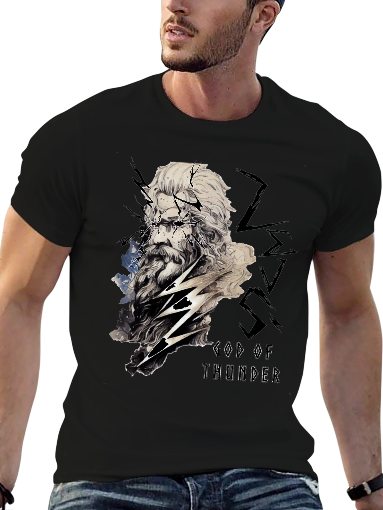 God of Thunder Graphic Tee - Black