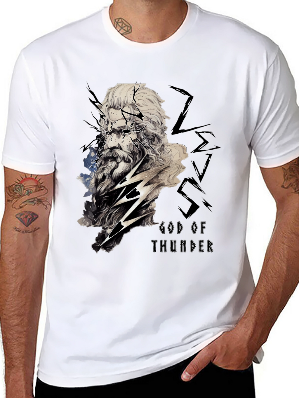 God of Thunder Graphic Tee - Black