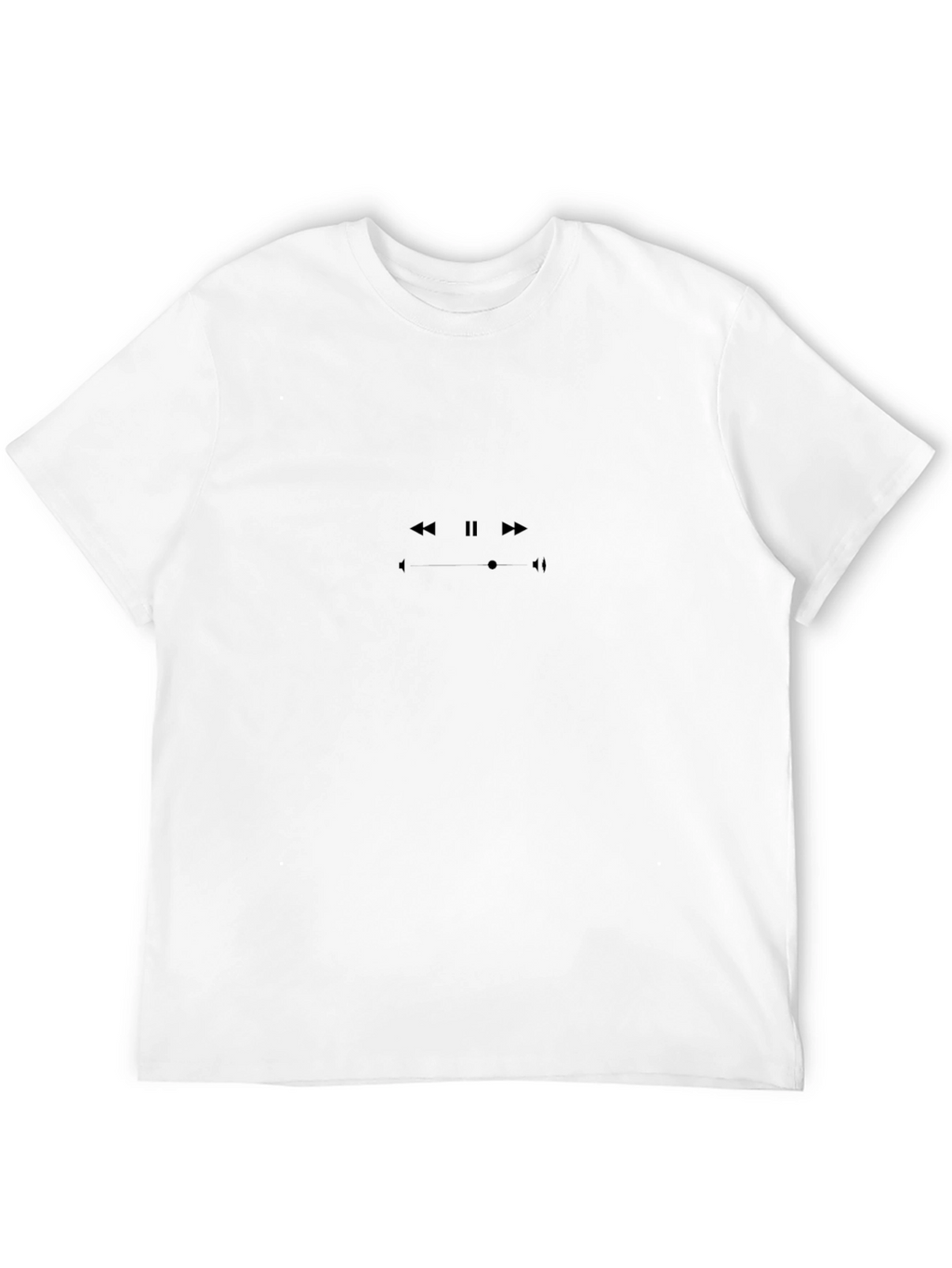 Minimalist Music Player Black T-Shirt