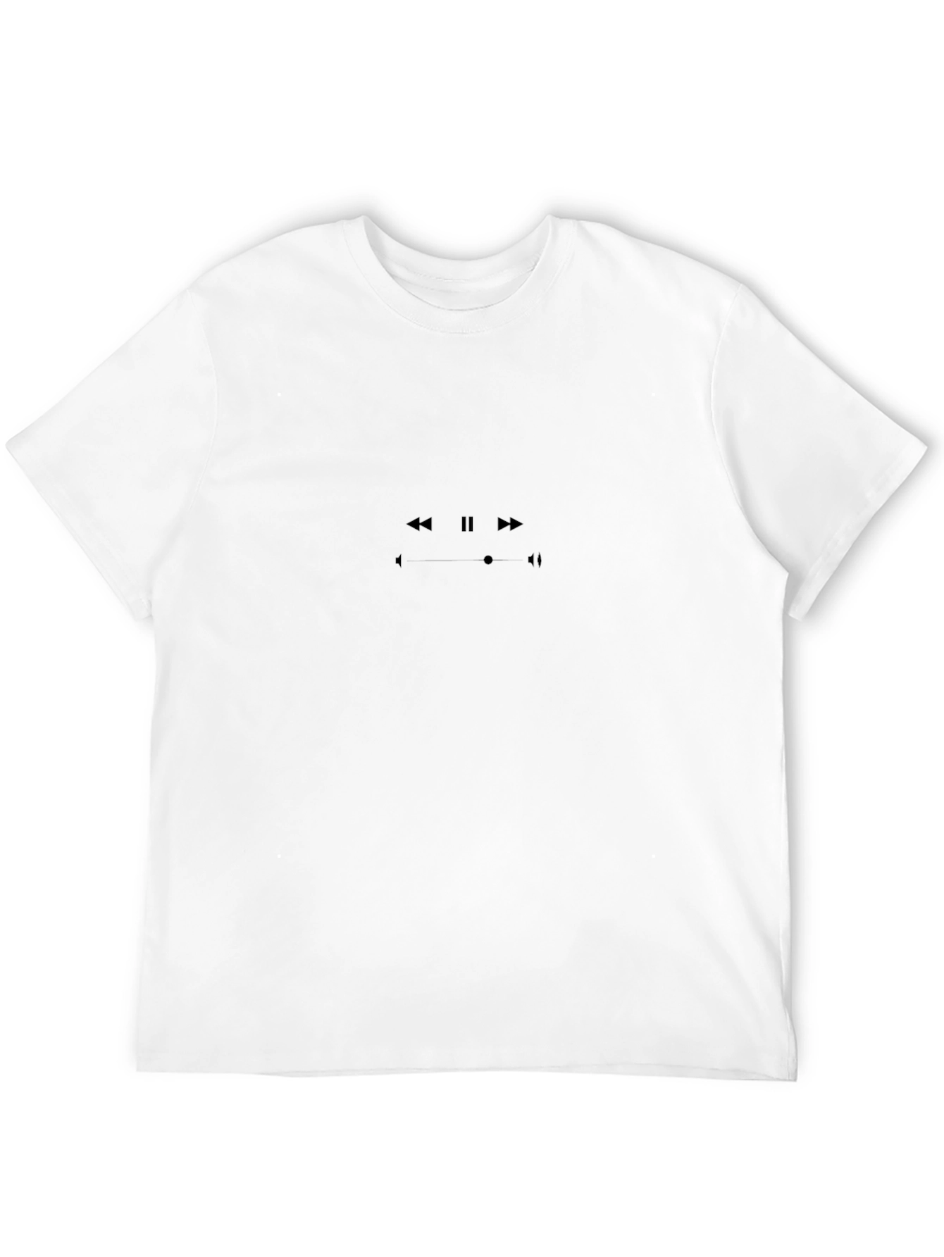 Minimalist Music Player Black T-Shirt