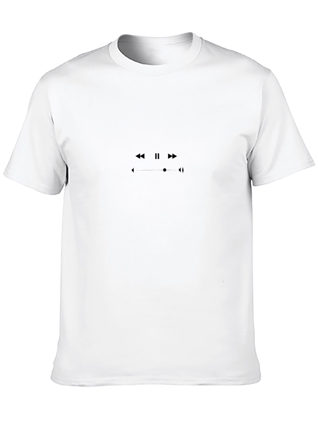 Minimalist Music Player Black T-Shirt