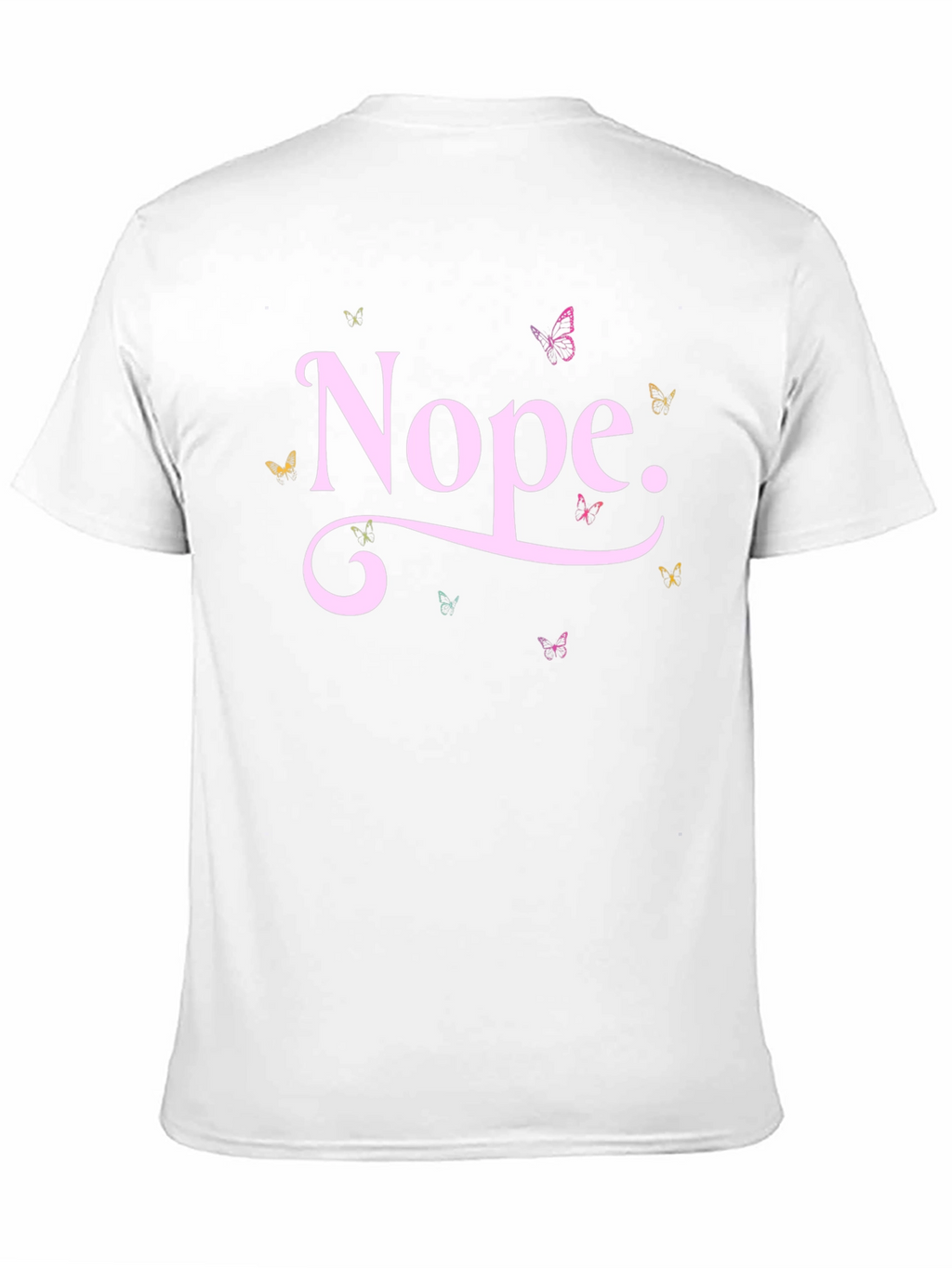 Nope Butterfly Graphic Tee - Trendy Casual T-Shirt