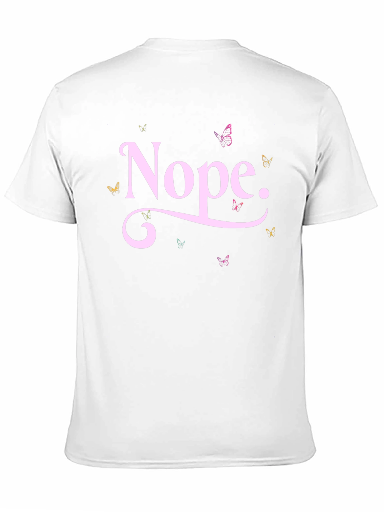 Nope Butterfly Graphic Tee - Trendy Casual T-Shirt