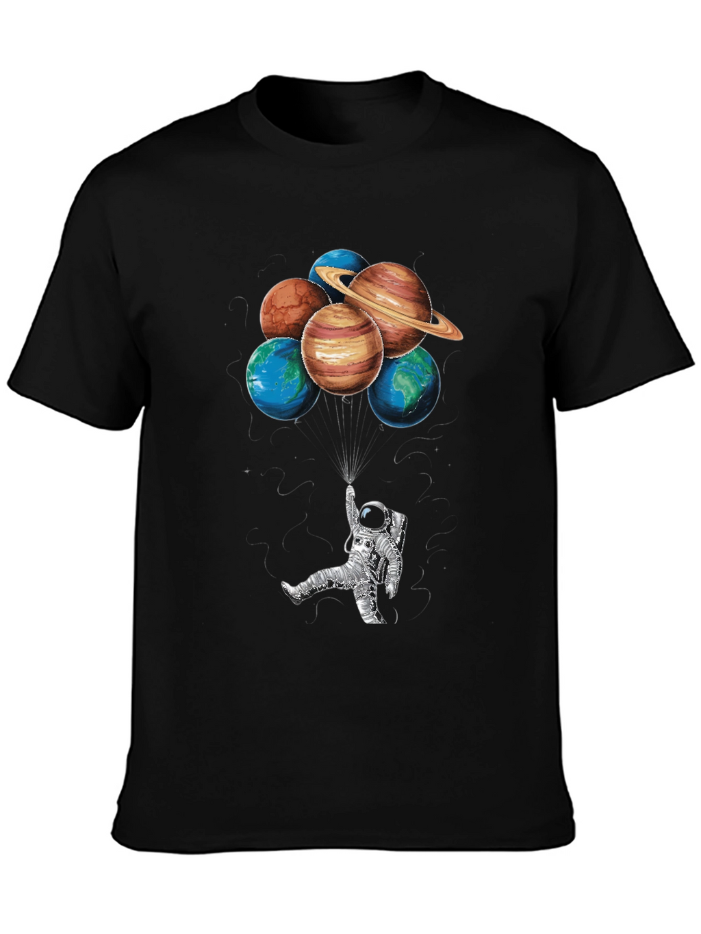 Astronaut & Planet Balloons Graphic Tee