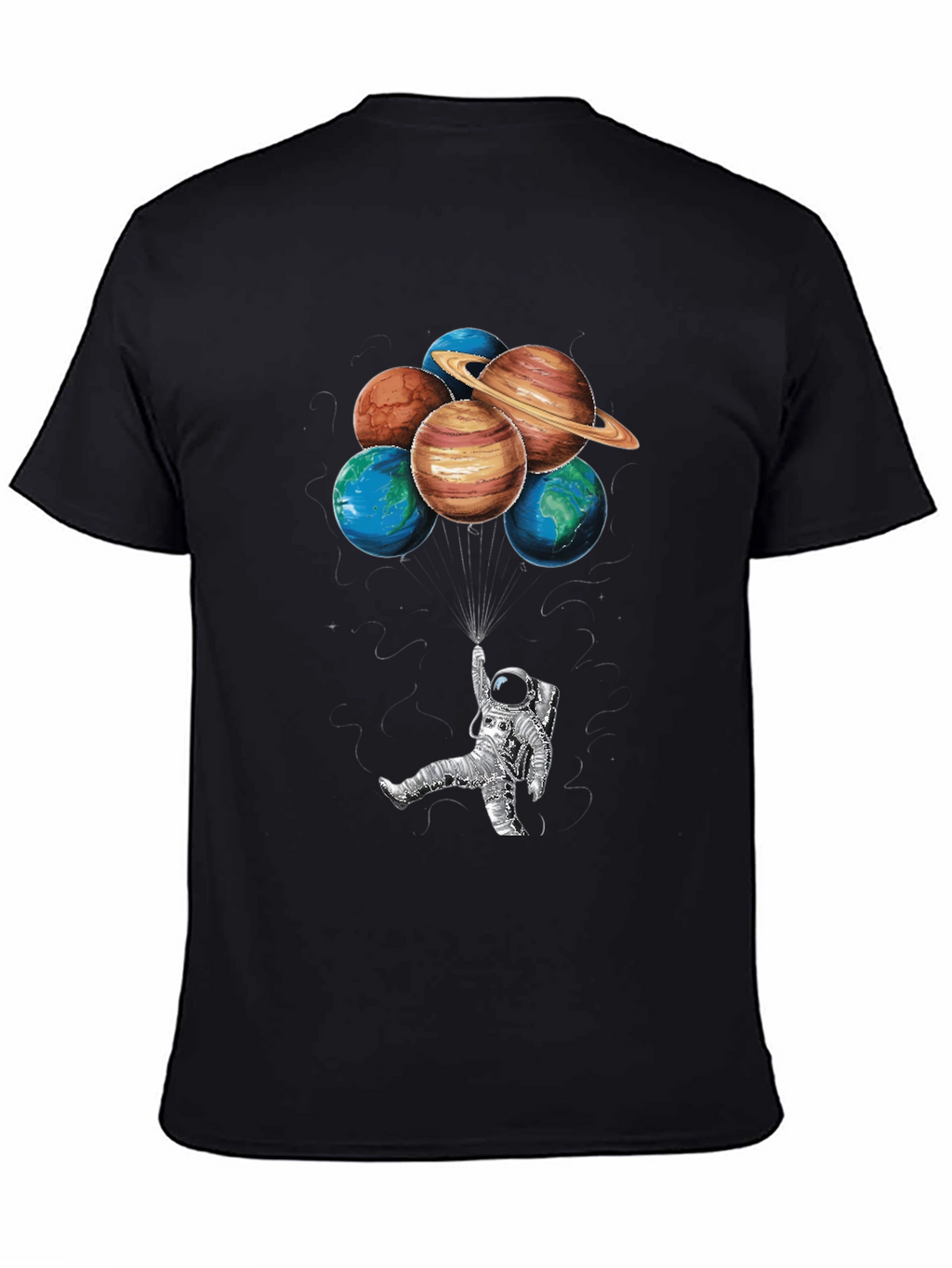 Astronaut & Planet Balloons Graphic Tee