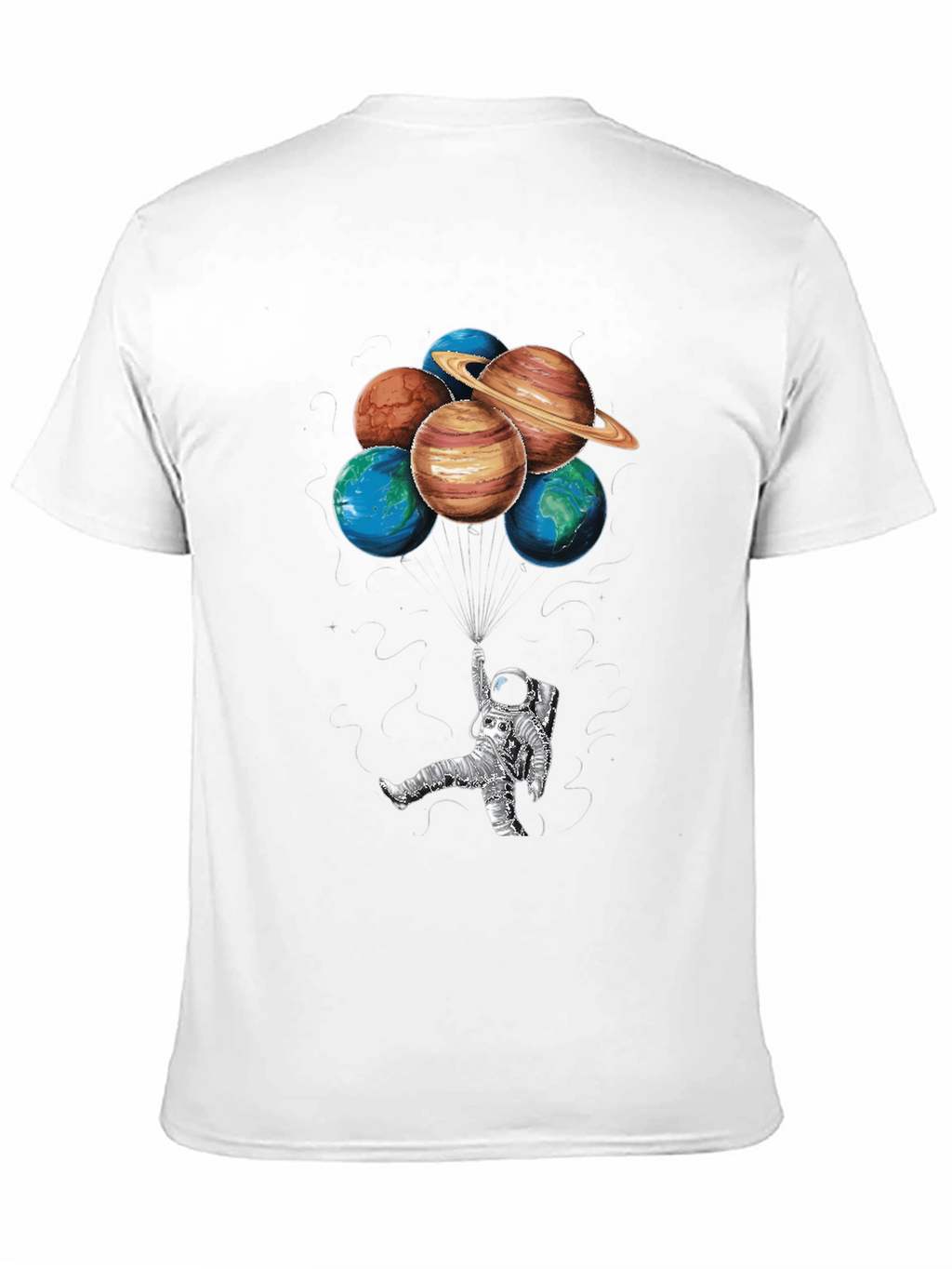 Astronaut & Planet Balloons Graphic Tee