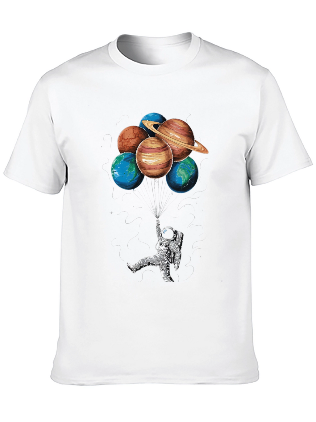 Astronaut & Planet Balloons Graphic Tee