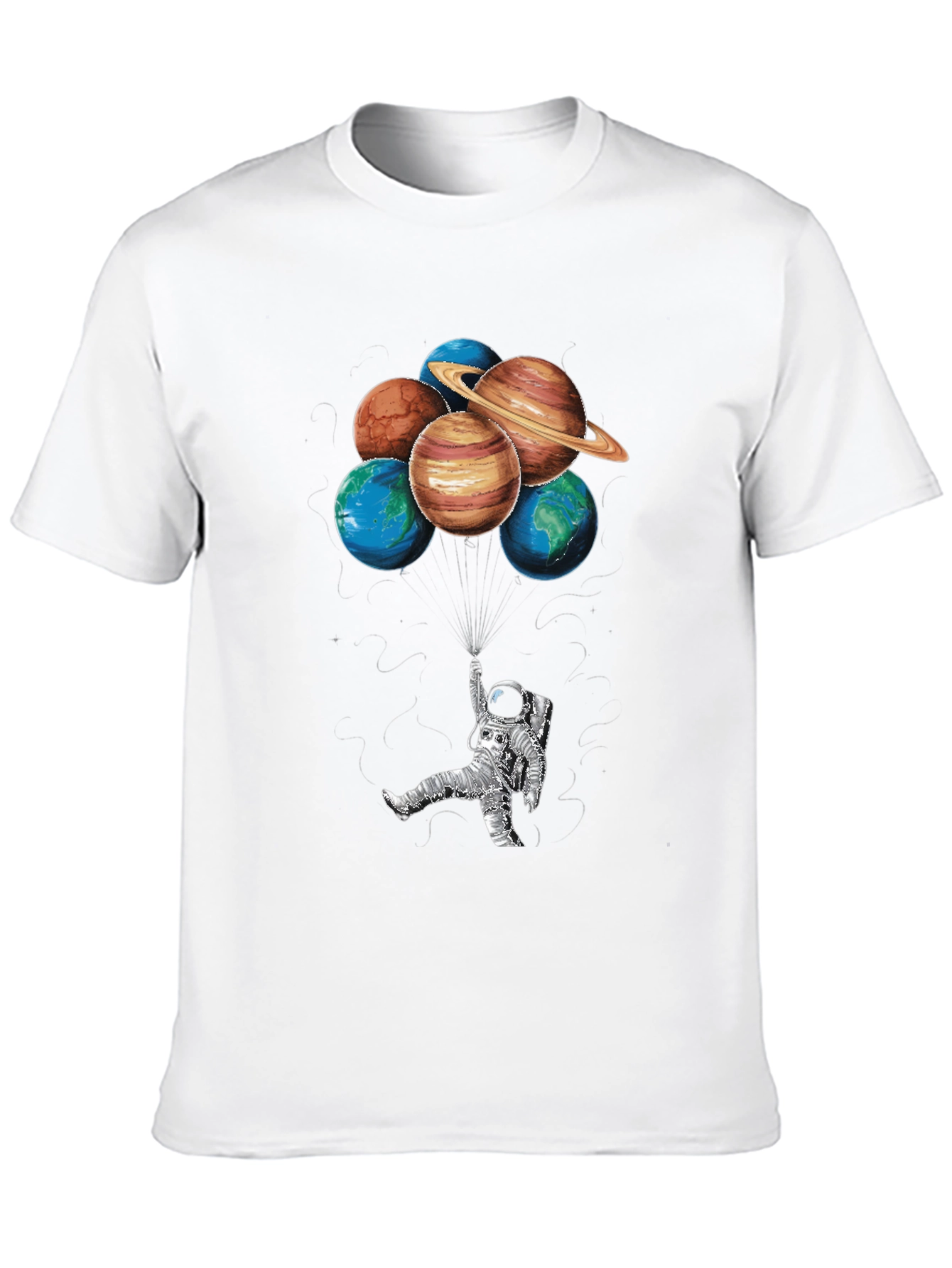 Astronaut & Planet Balloons Graphic Tee