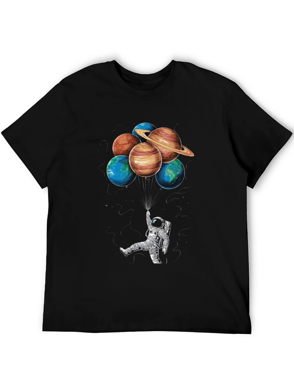 Astronaut & Planet Balloons Graphic Tee
