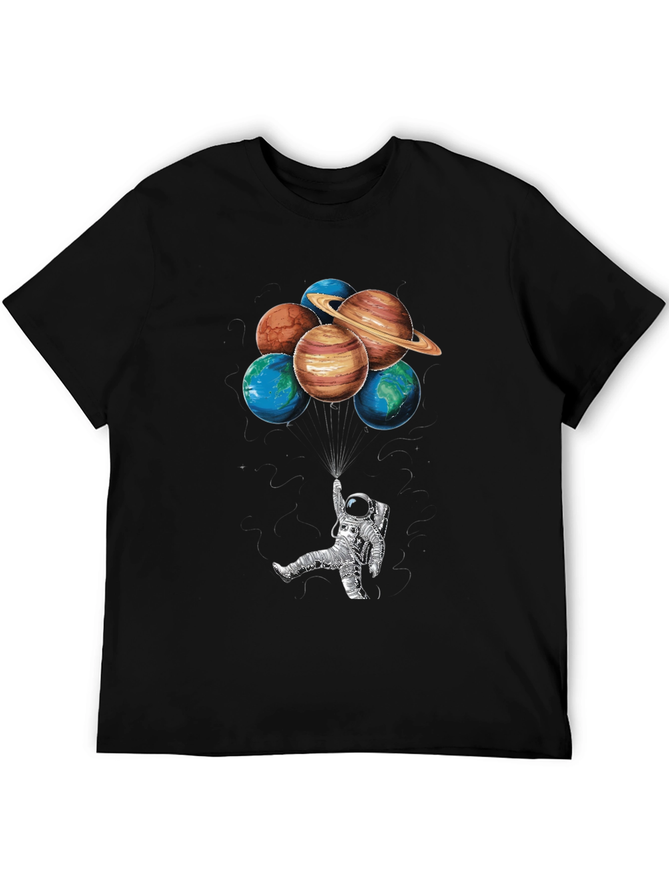 Astronaut & Planet Balloons Graphic Tee