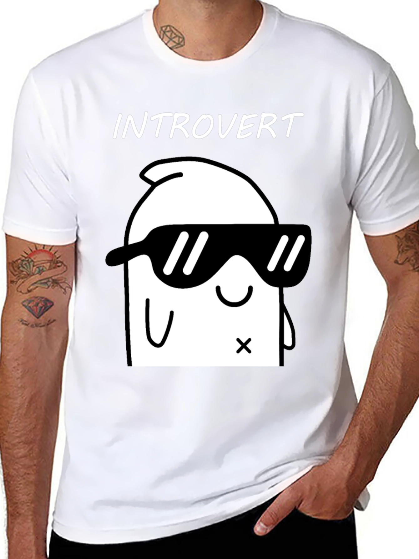 Introvert Graphic T-Shirt - Cool & Comfy Black Tee