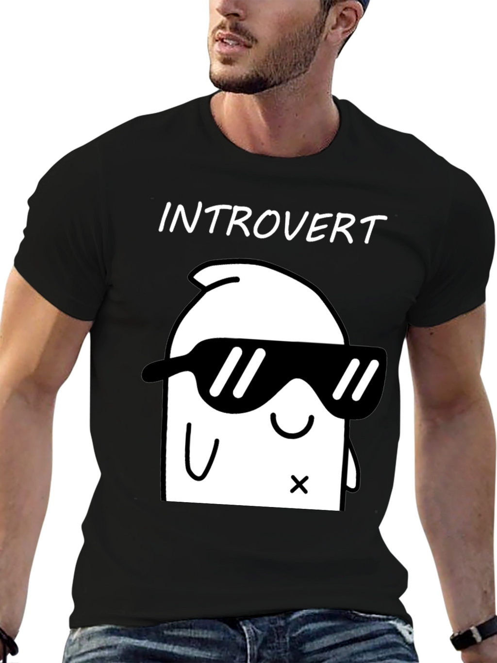 Introvert Graphic T-Shirt - Cool & Comfy Black Tee