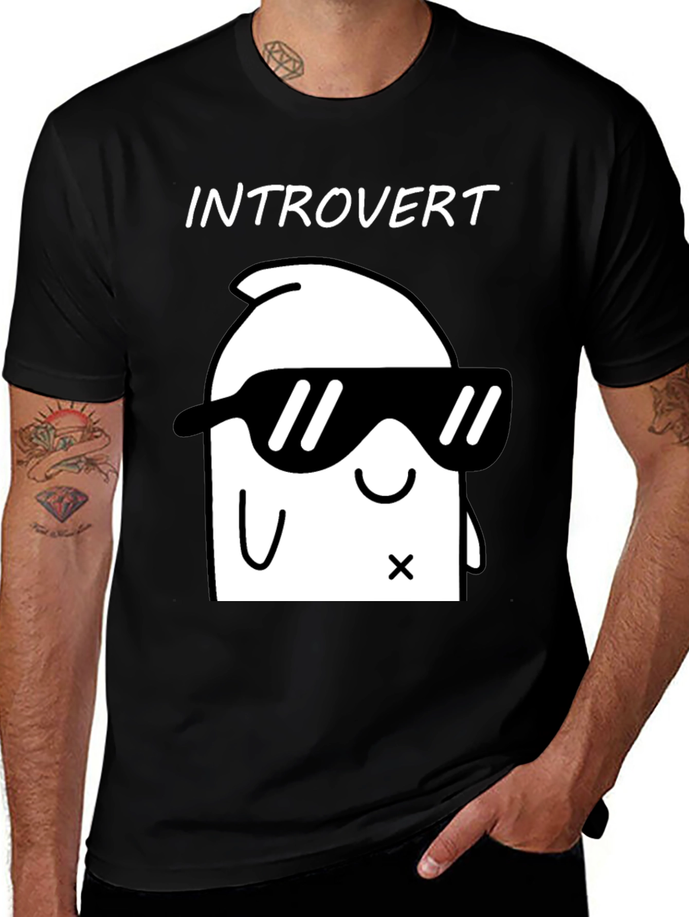Introvert Graphic T-Shirt - Cool & Comfy Black Tee