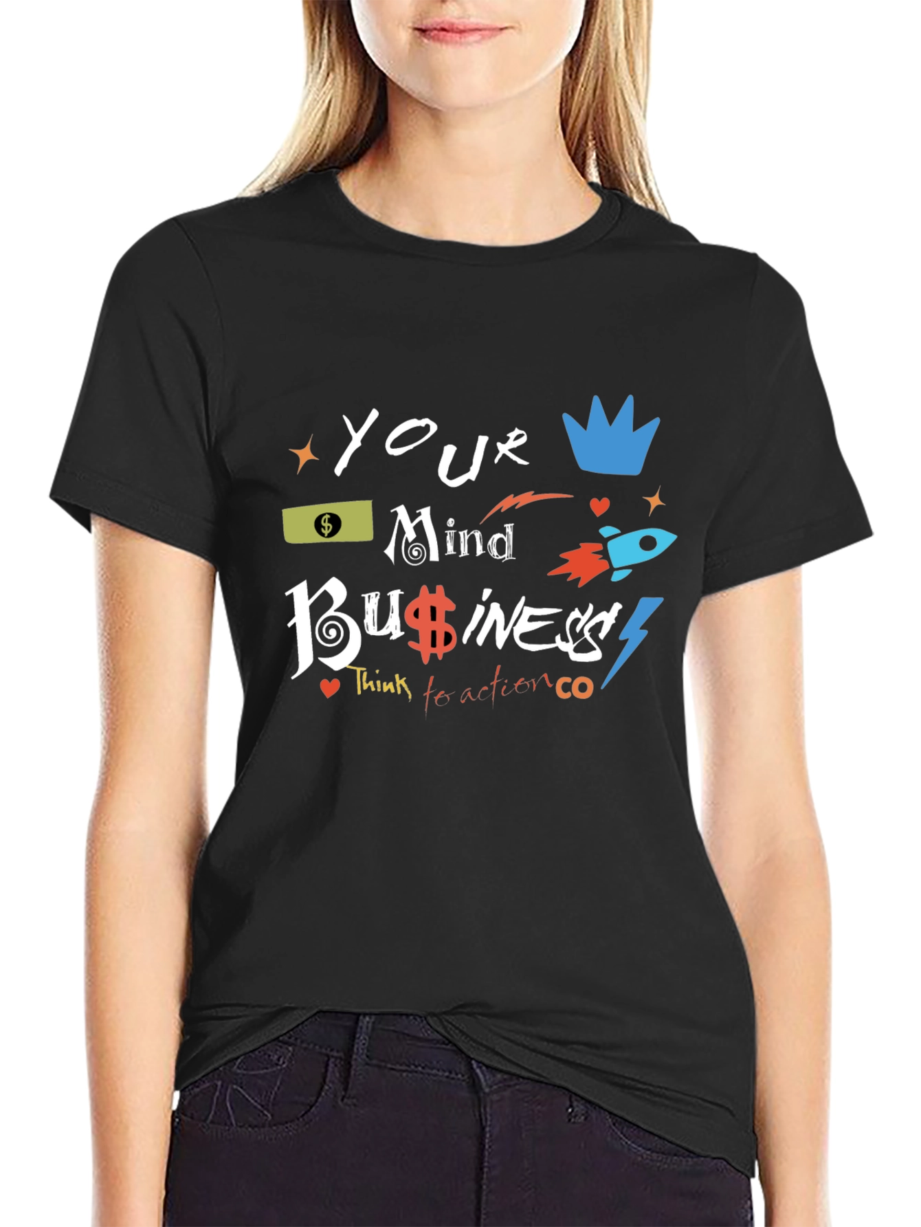 Your Mind Business Black Graphic Tee