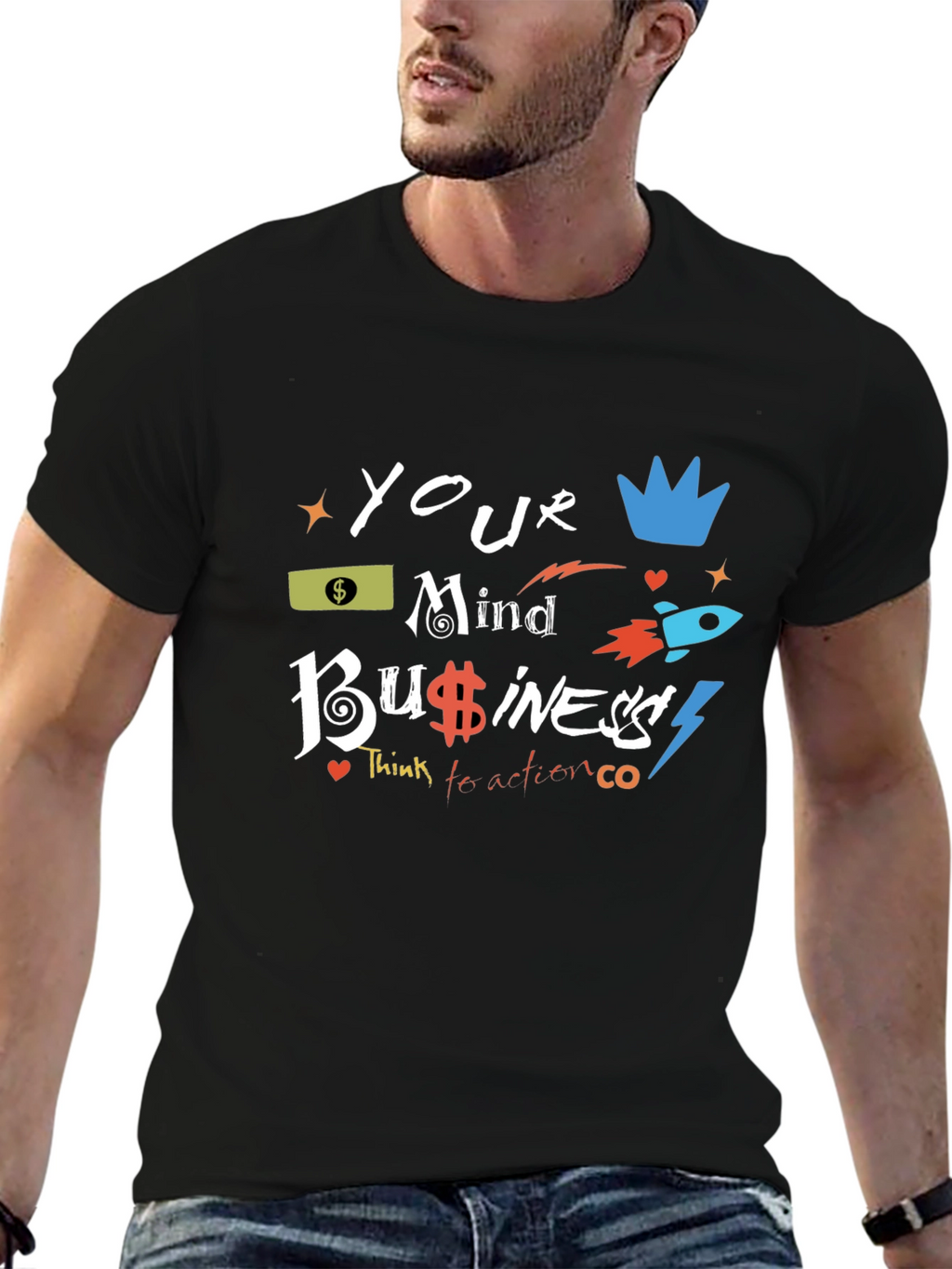 Your Mind Business Black Graphic Tee
