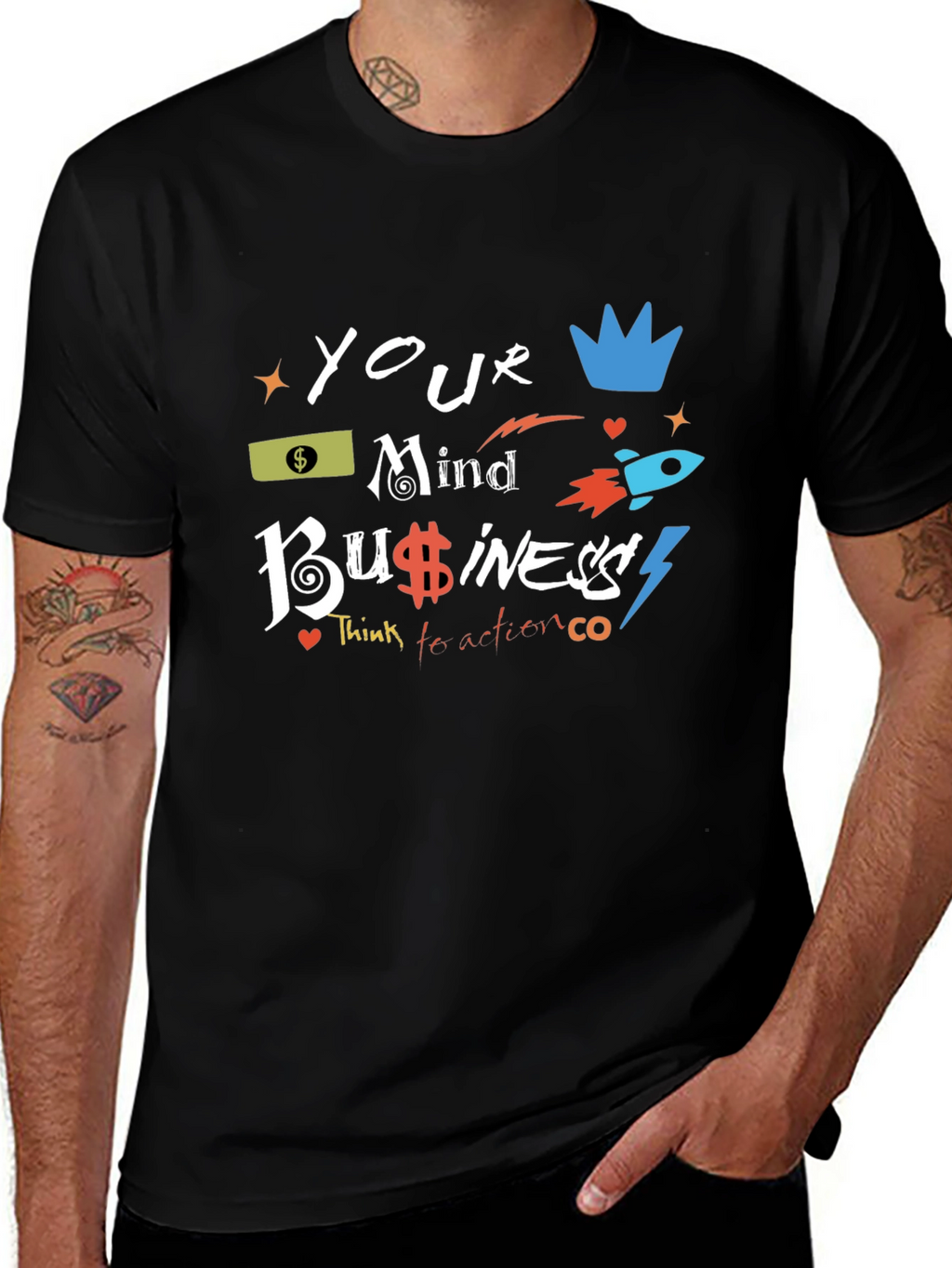 Your Mind Business Black Graphic Tee