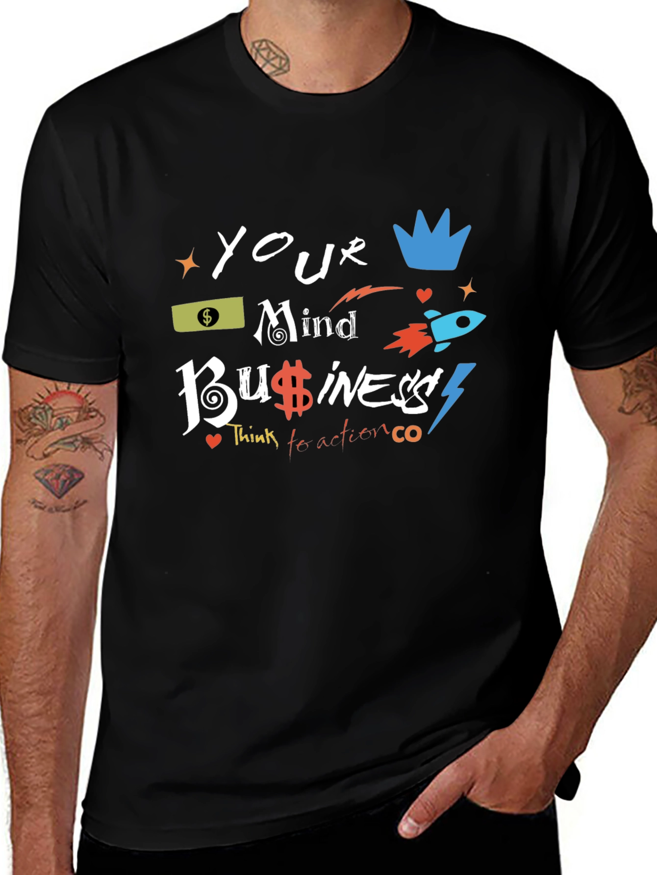 Your Mind Business Black Graphic Tee