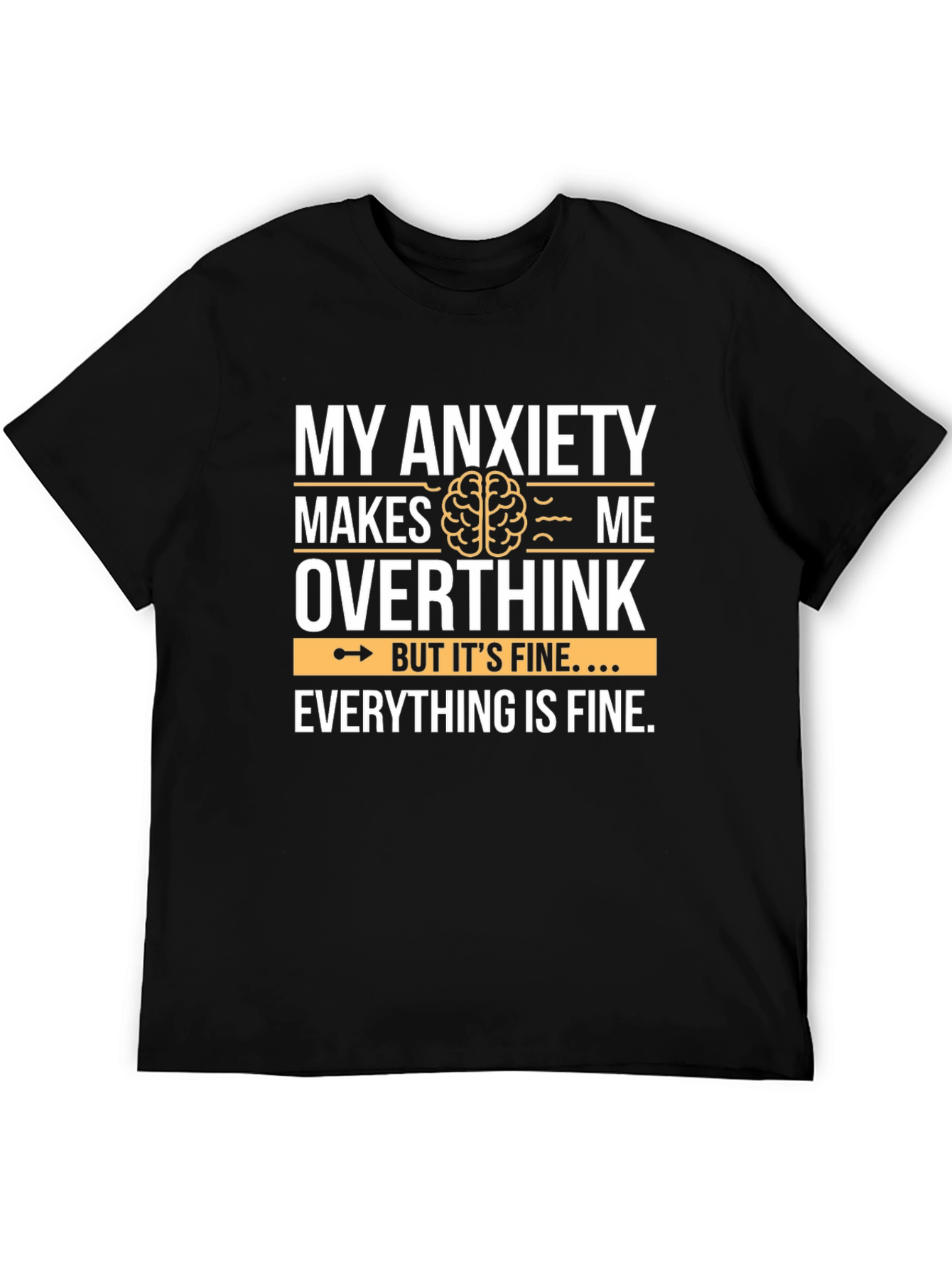 Anxiety Overthink Graphic Tee - Unisex Soft Cotton T-Shirt