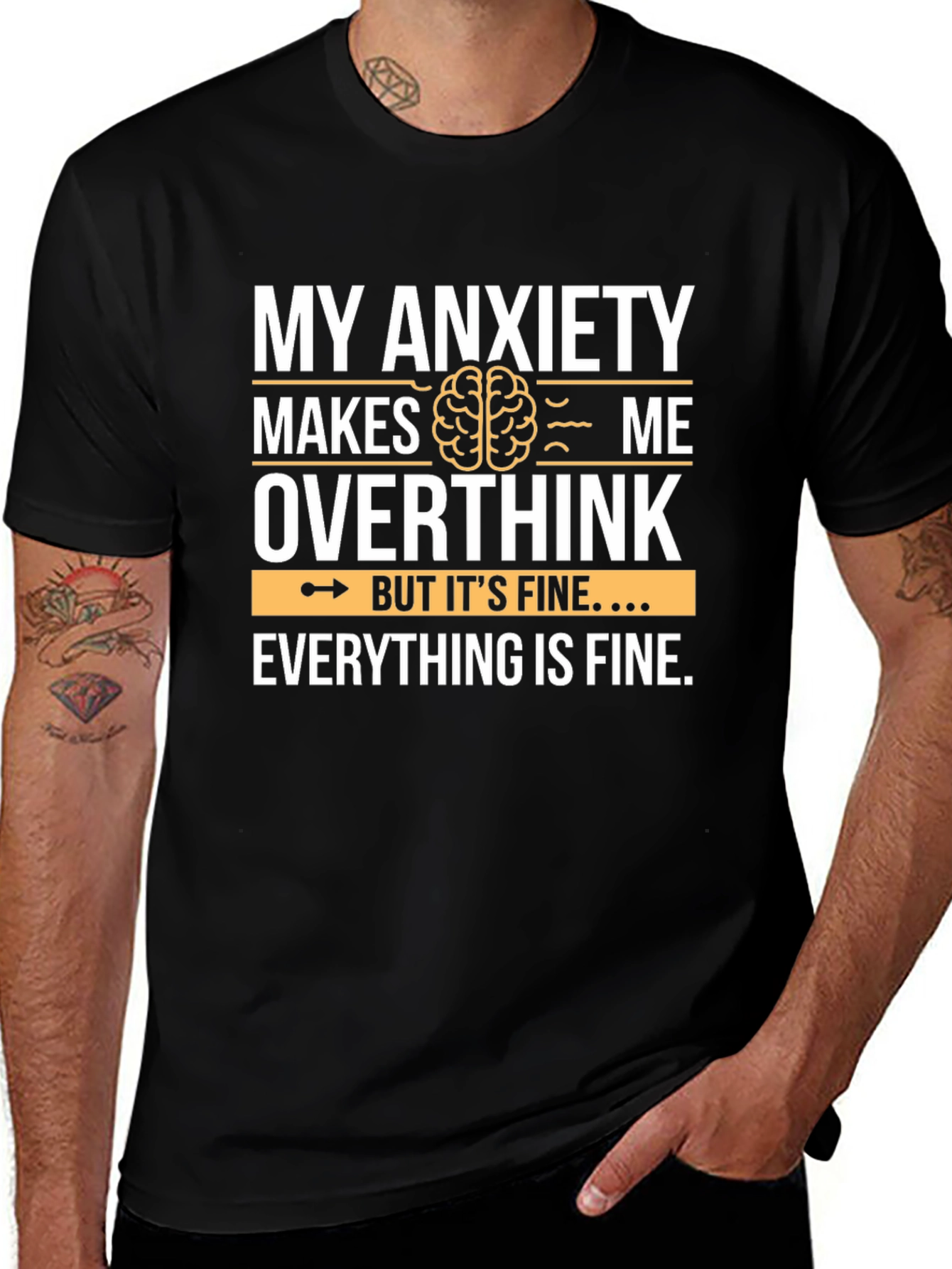 Anxiety Overthink Graphic Tee - Unisex Soft Cotton T-Shirt