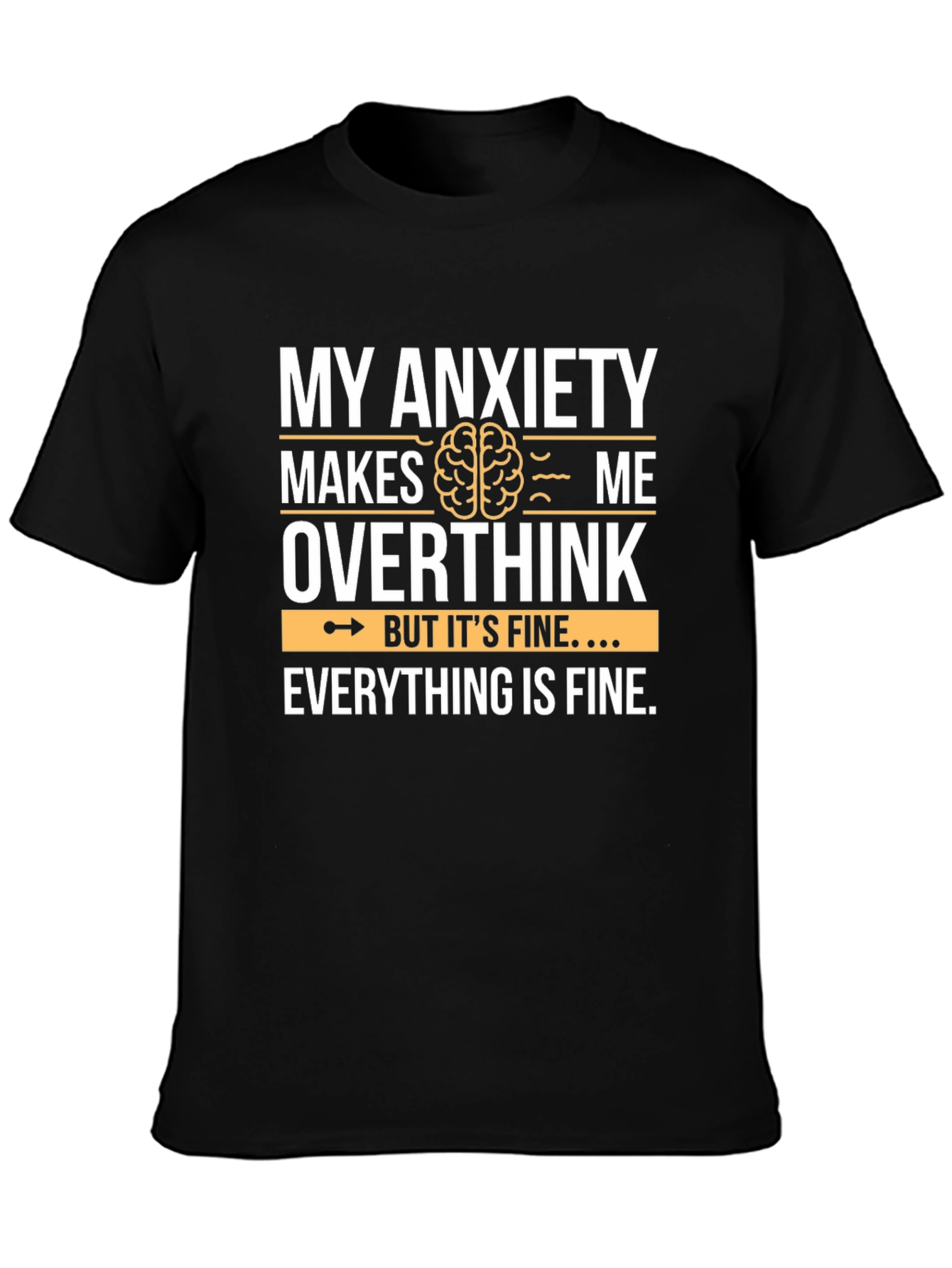 Anxiety Overthink Graphic Tee - Unisex Soft Cotton T-Shirt