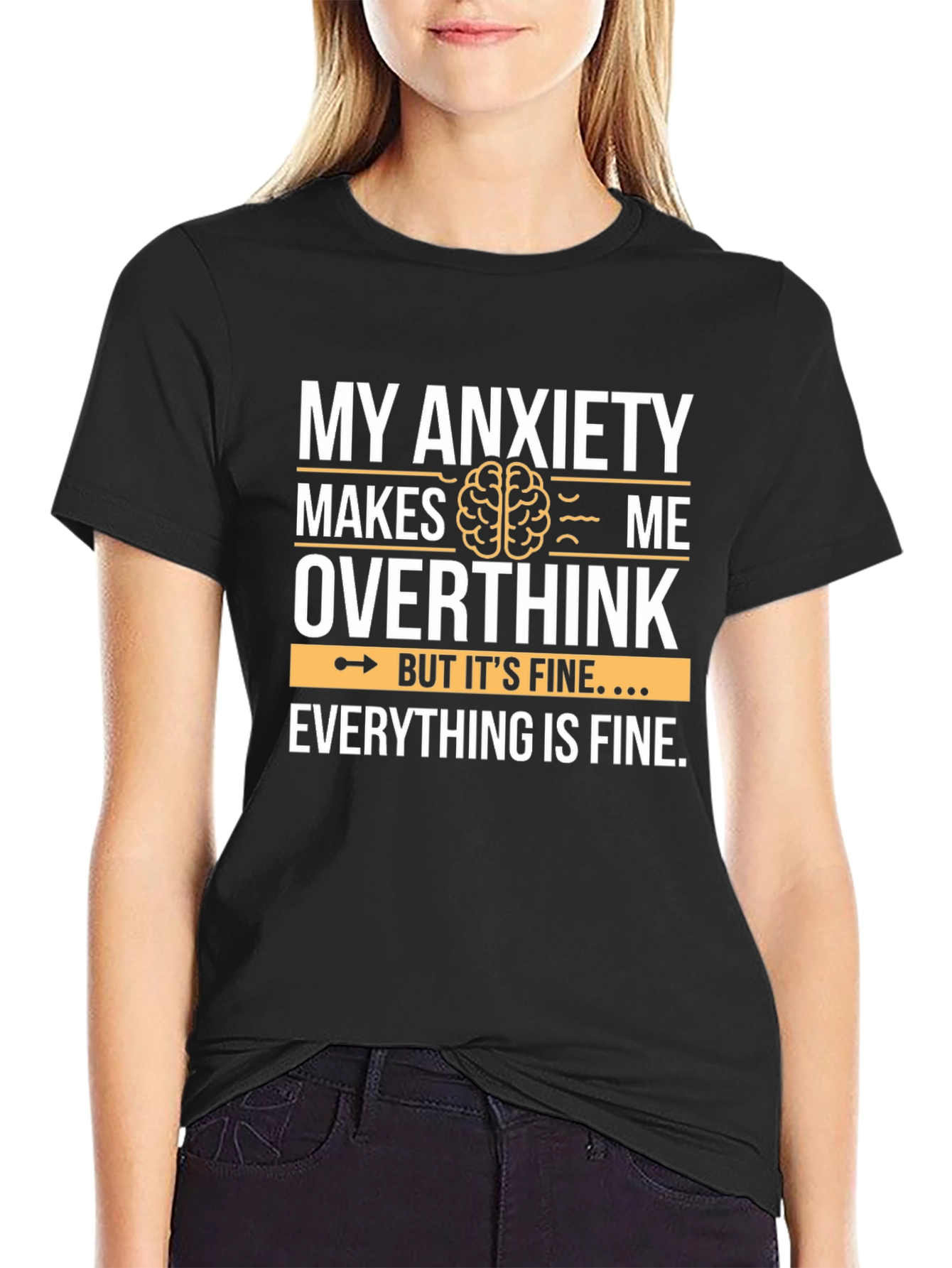 Anxiety Overthink Graphic Tee - Unisex Soft Cotton T-Shirt