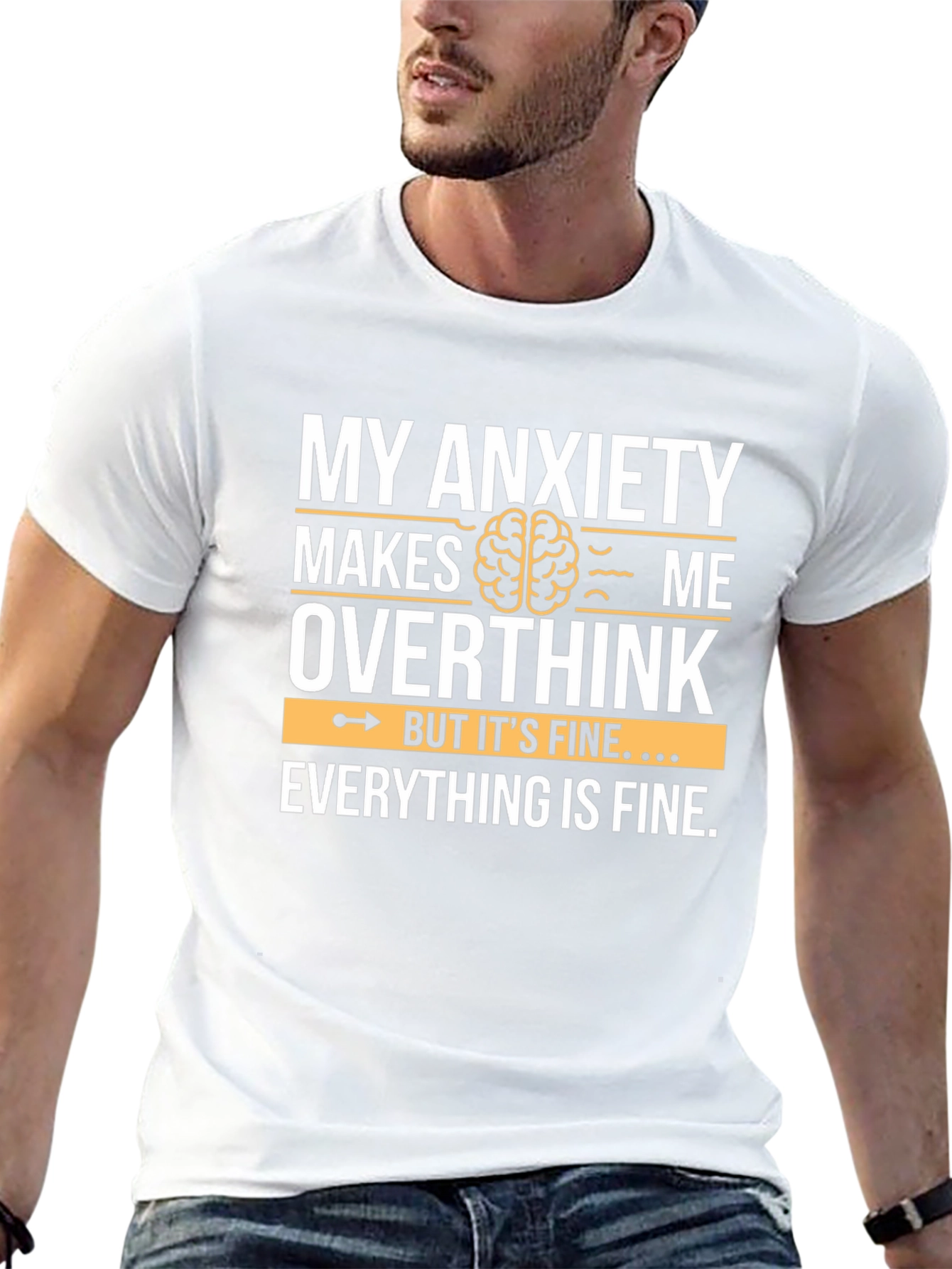 Anxiety Overthink Graphic Tee - Unisex Soft Cotton T-Shirt