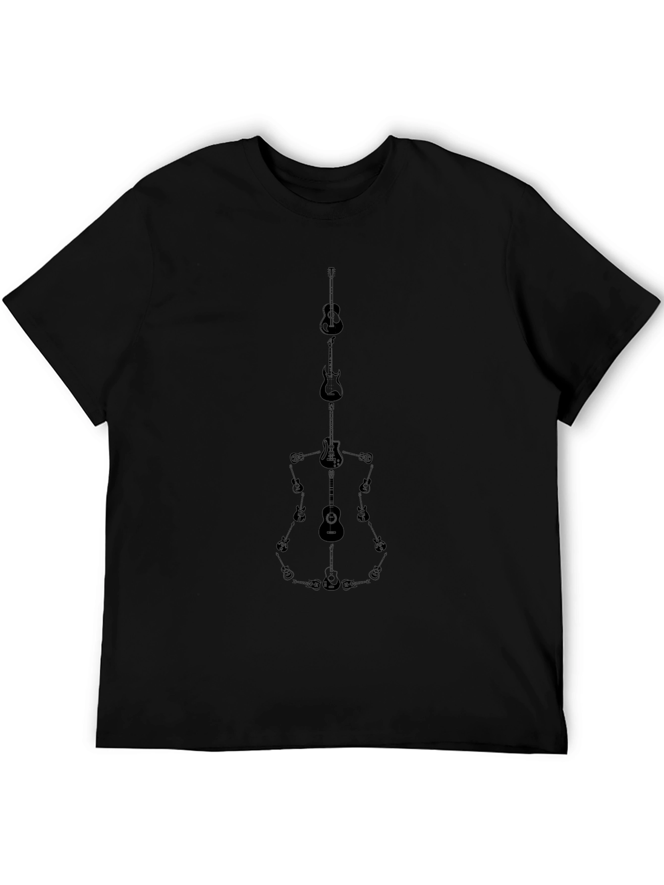 Guitar Art Tee - Musical Instrument Design