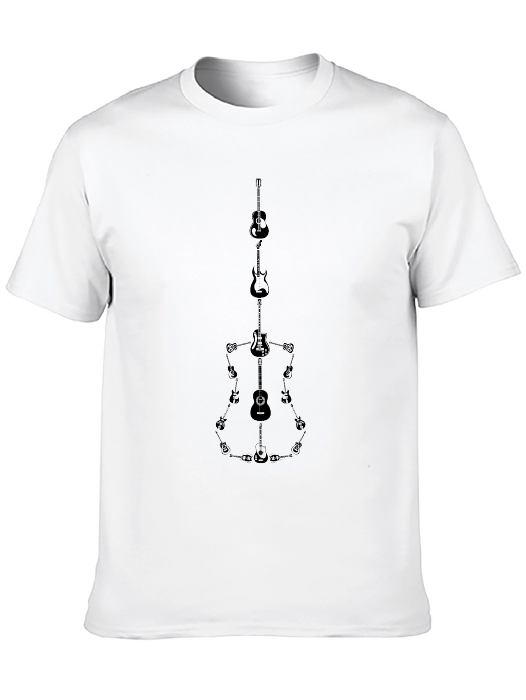 Guitar Art Tee - Musical Instrument Design