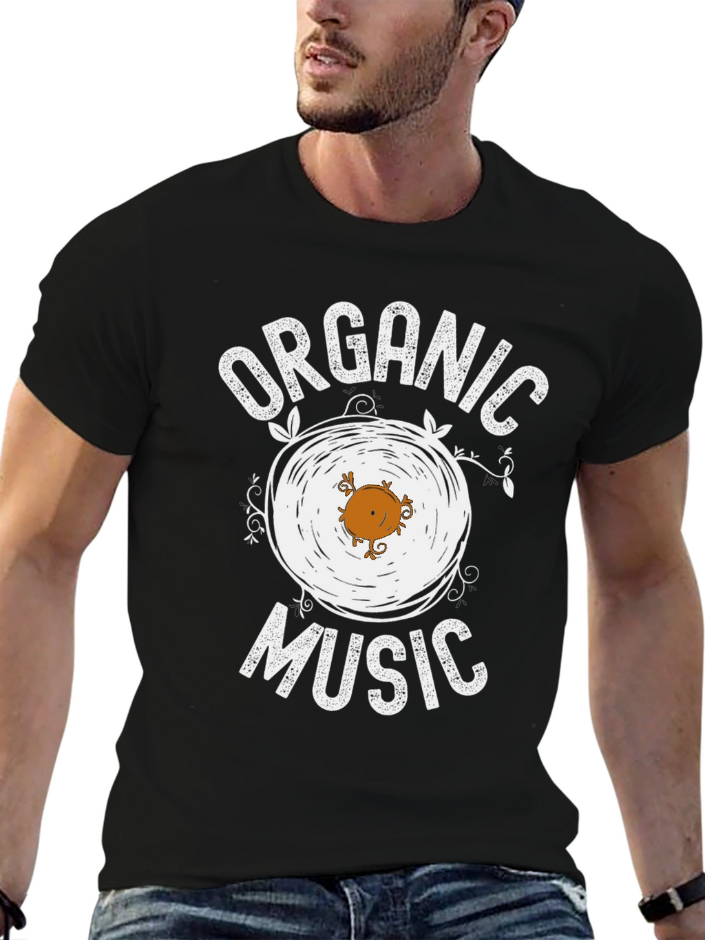 Organic Music Black Graphic T-Shirt