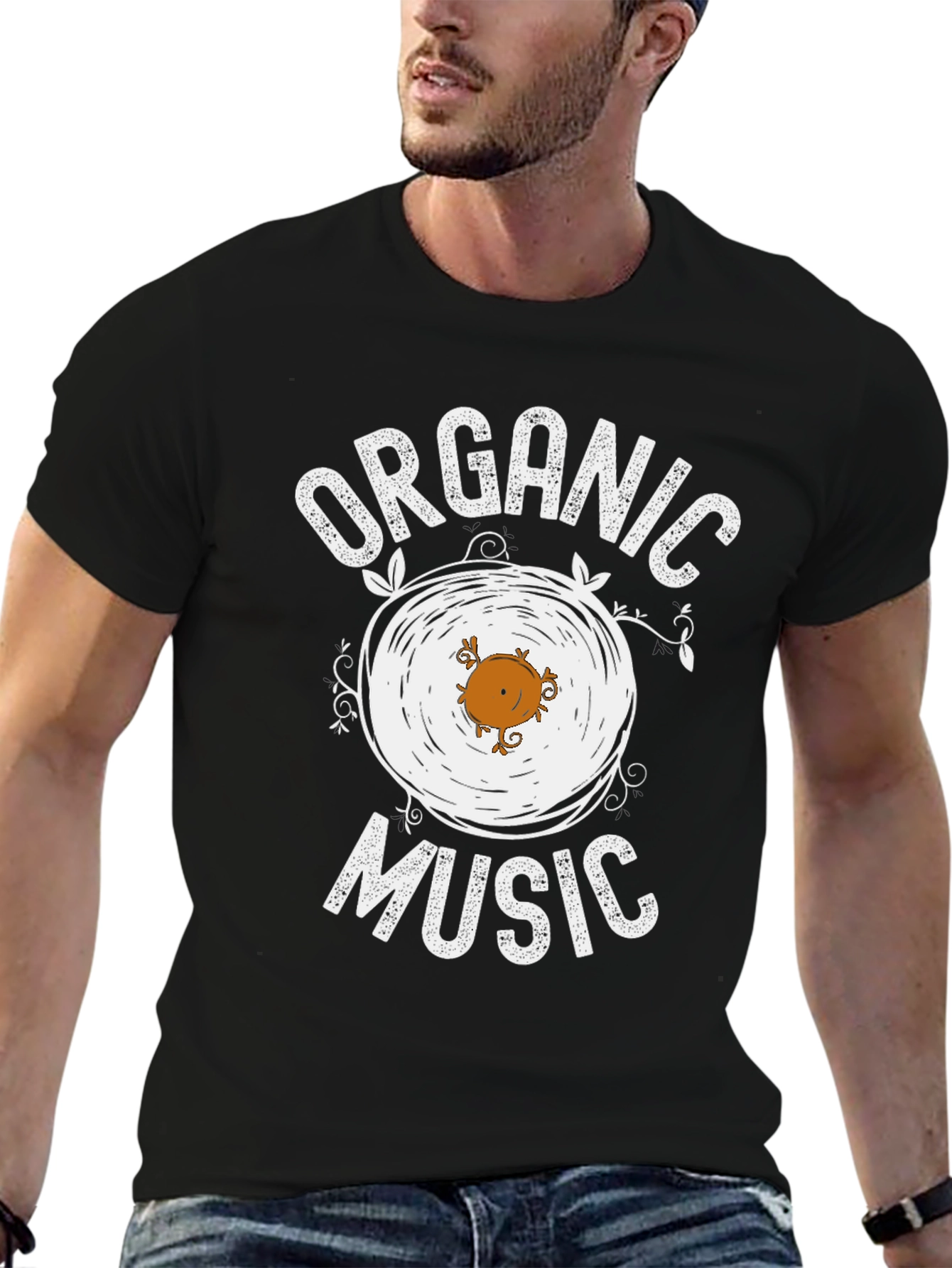 Organic Music Black Graphic T-Shirt