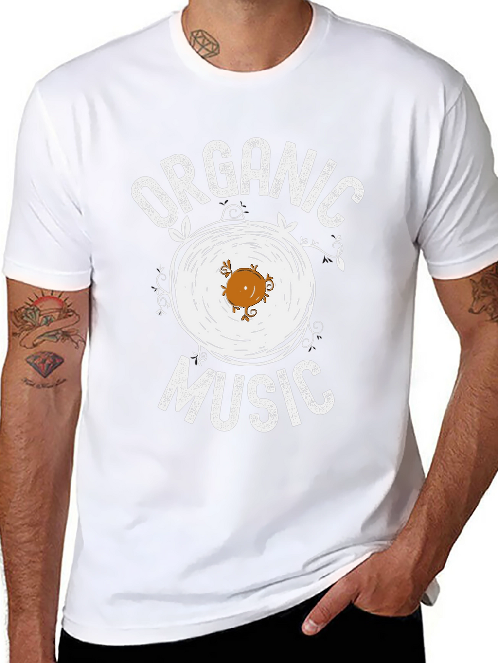 Organic Music Black Graphic T-Shirt