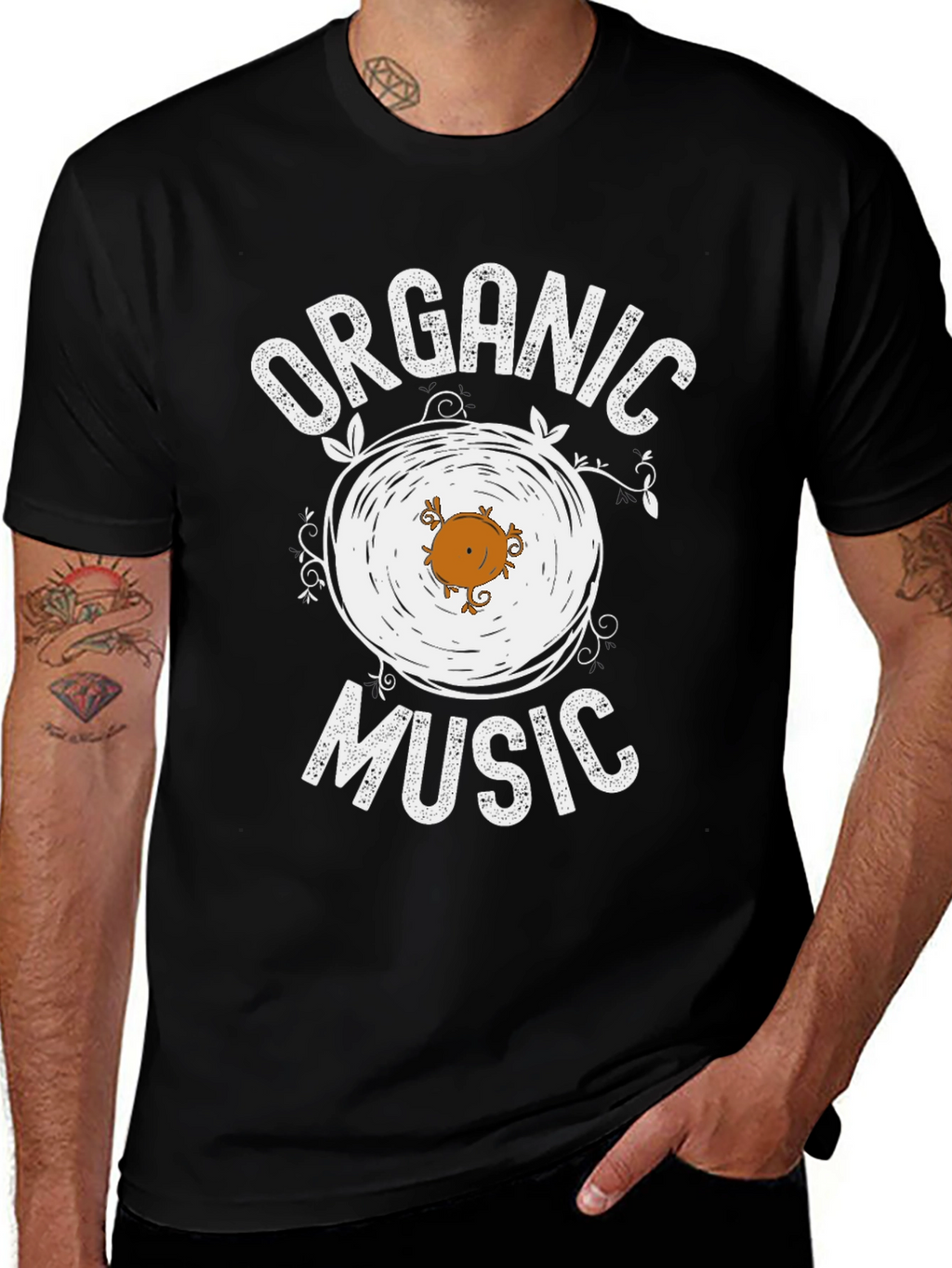 Organic Music Black Graphic T-Shirt