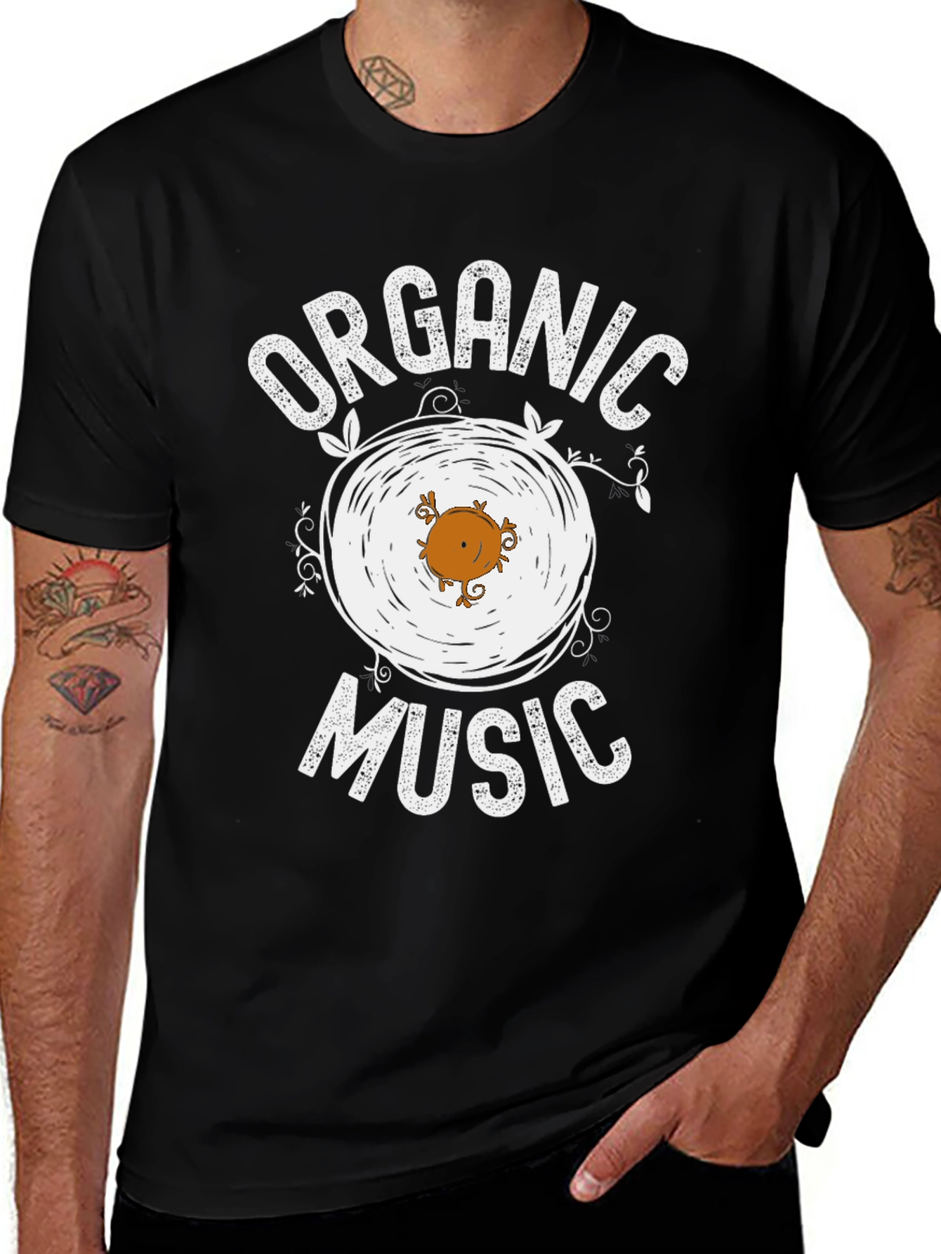Organic Music Black Graphic T-Shirt
