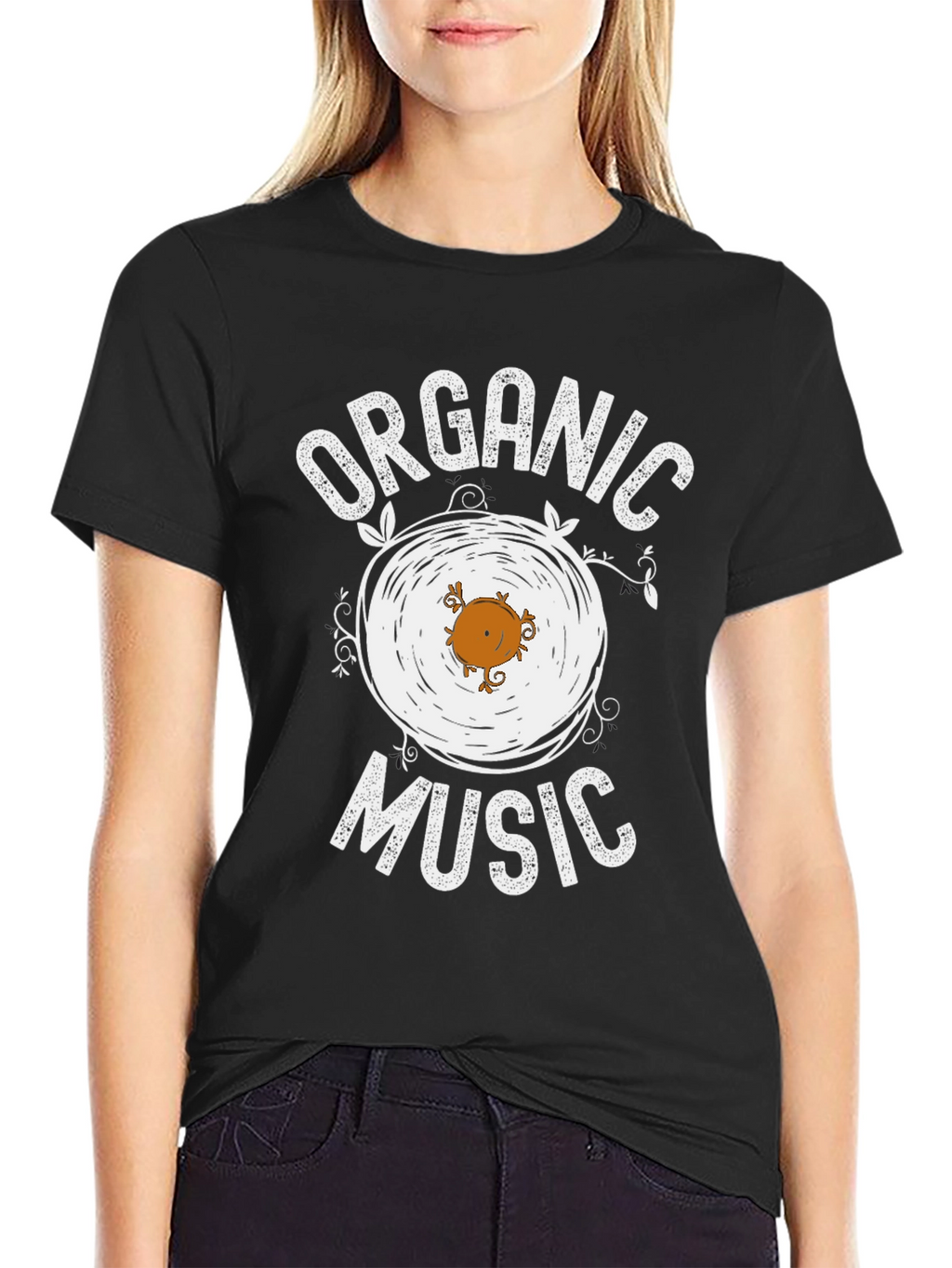Organic Music Black Graphic T-Shirt