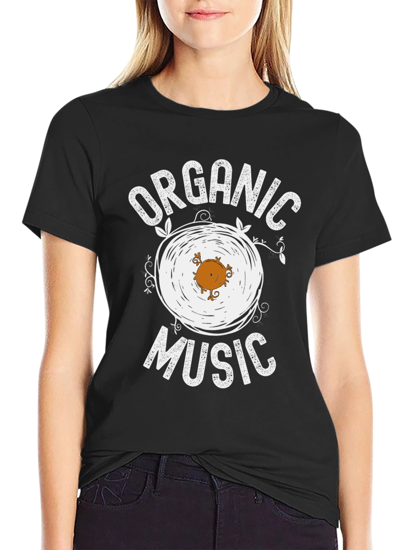 Organic Music Black Graphic T-Shirt
