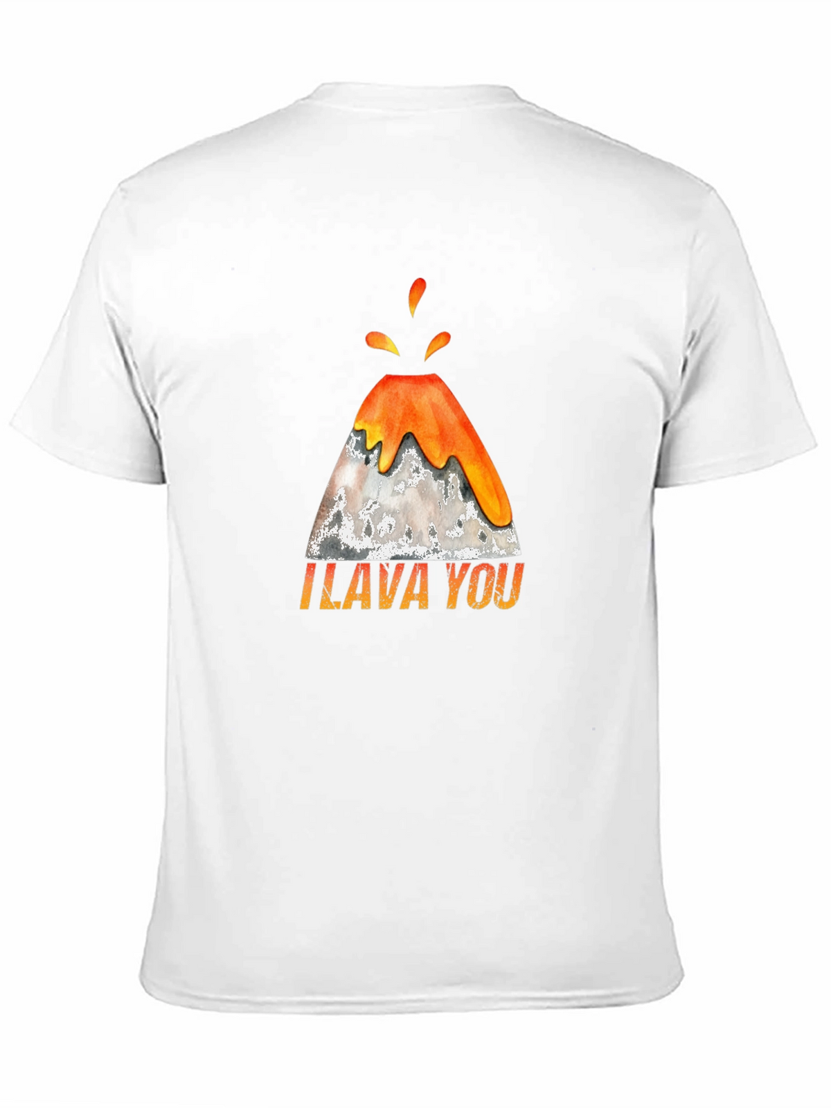 I Lava You Volcano Graphic Tee - Black Cotton T-Shirt